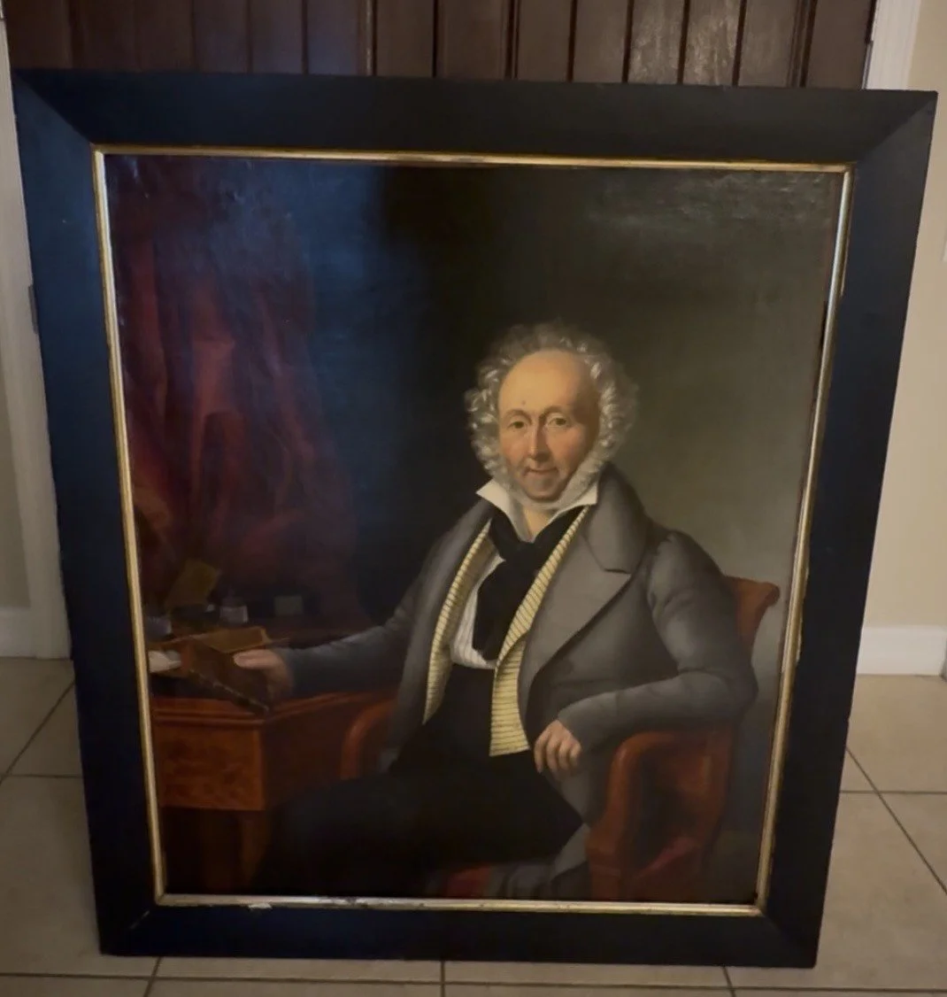 An 1834 Portrait Believed to Depict 8th President Martin Van Buren, a Cousin of 32nd President and Mayflower Descendant Franklin Delano Roosevelt