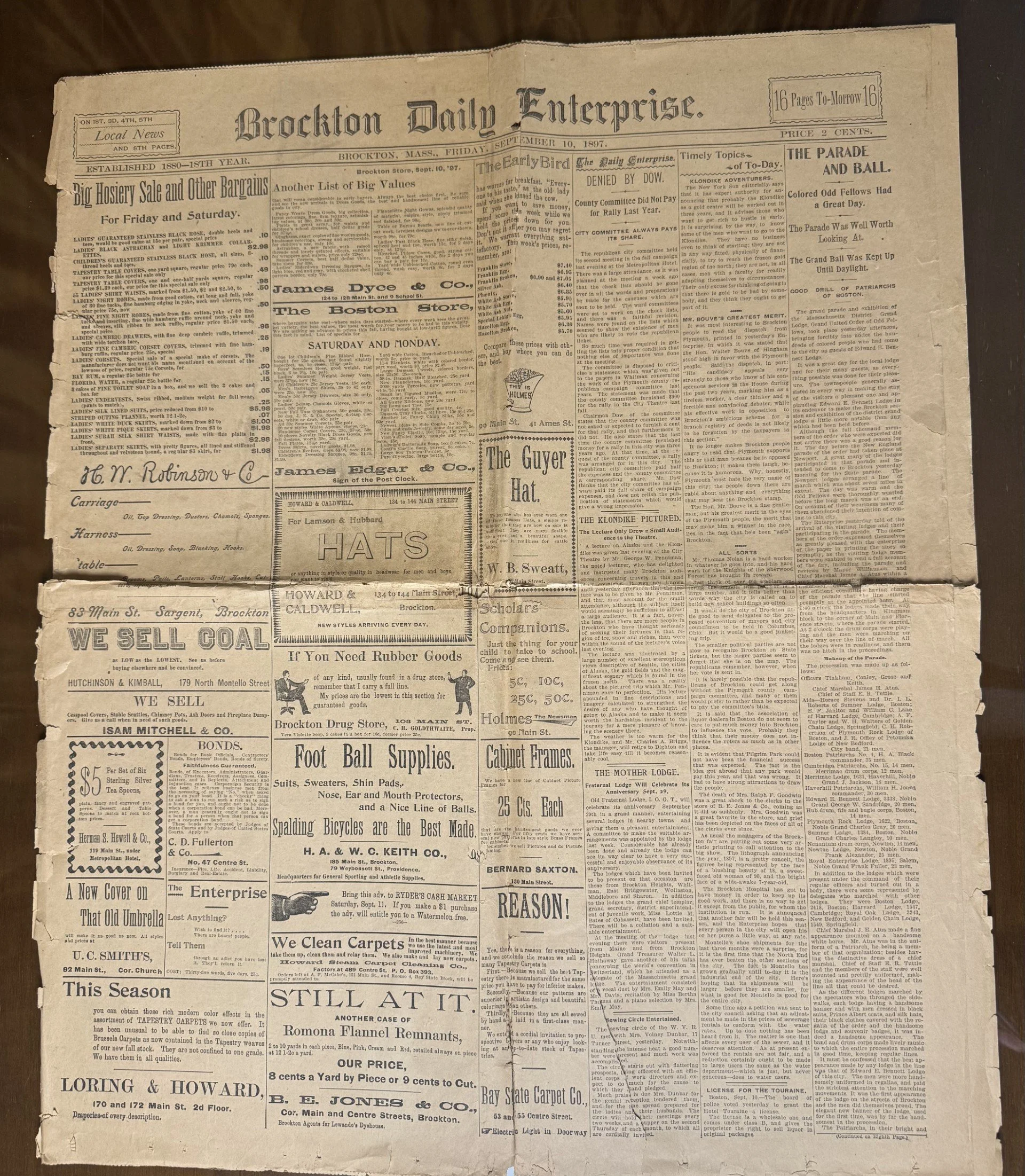 A Time Capsule from 1897 — The Brockton Daily Enterprise