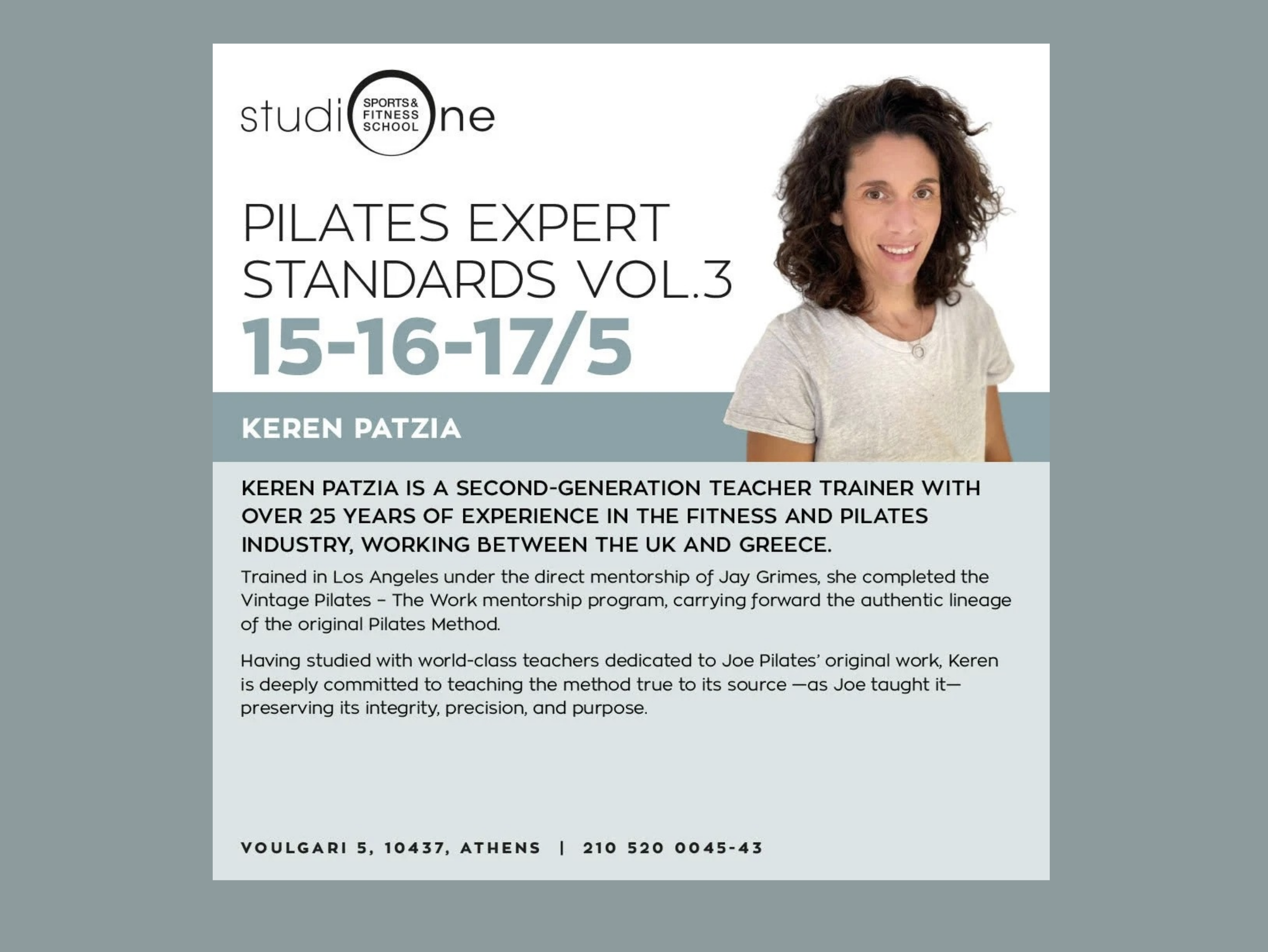 Pilates Expert Standards, Athens.
