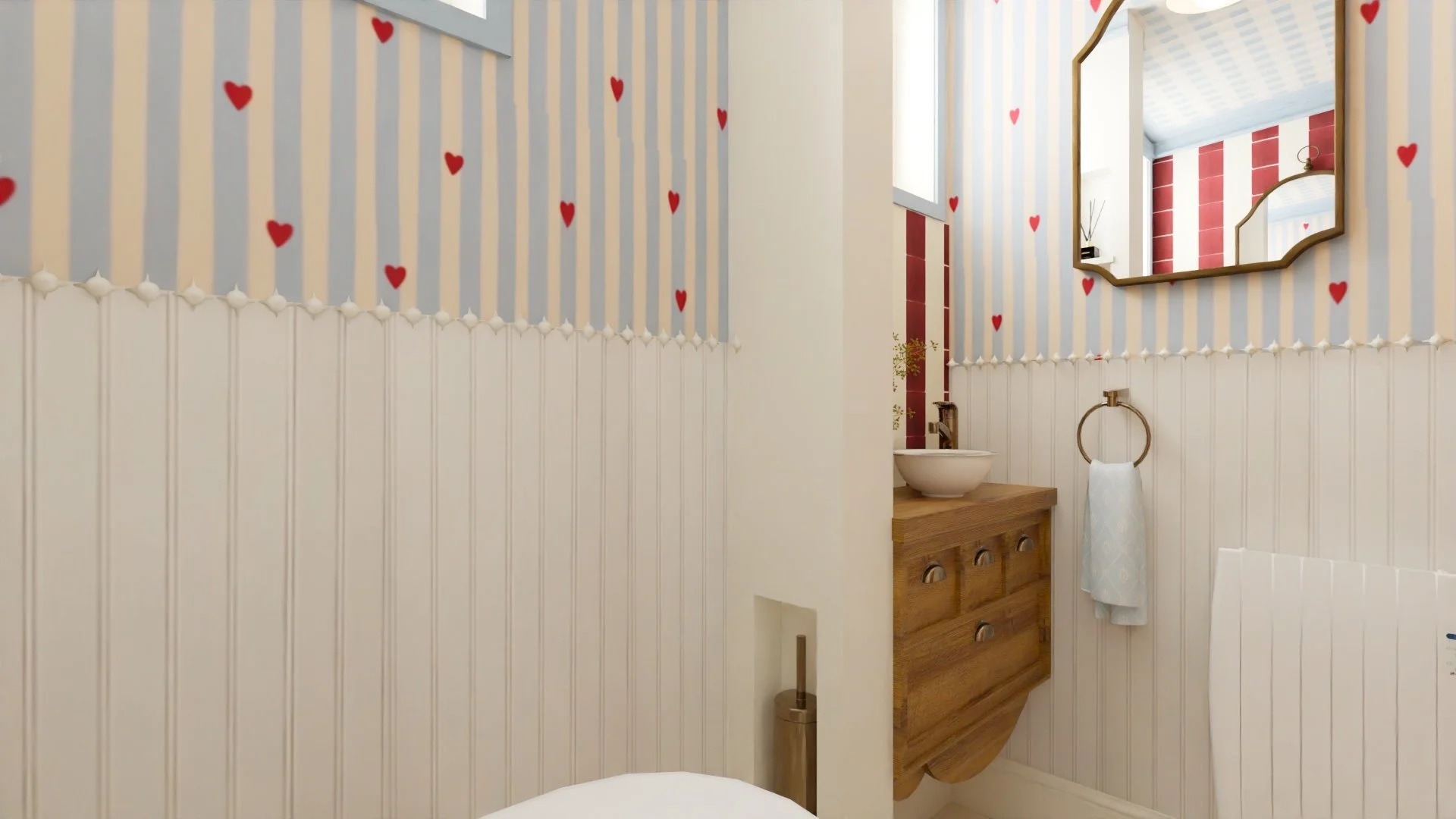 Projet d'architecture d'intérieur pour WC original