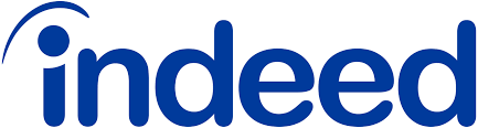 Indeed logo in blue text.
