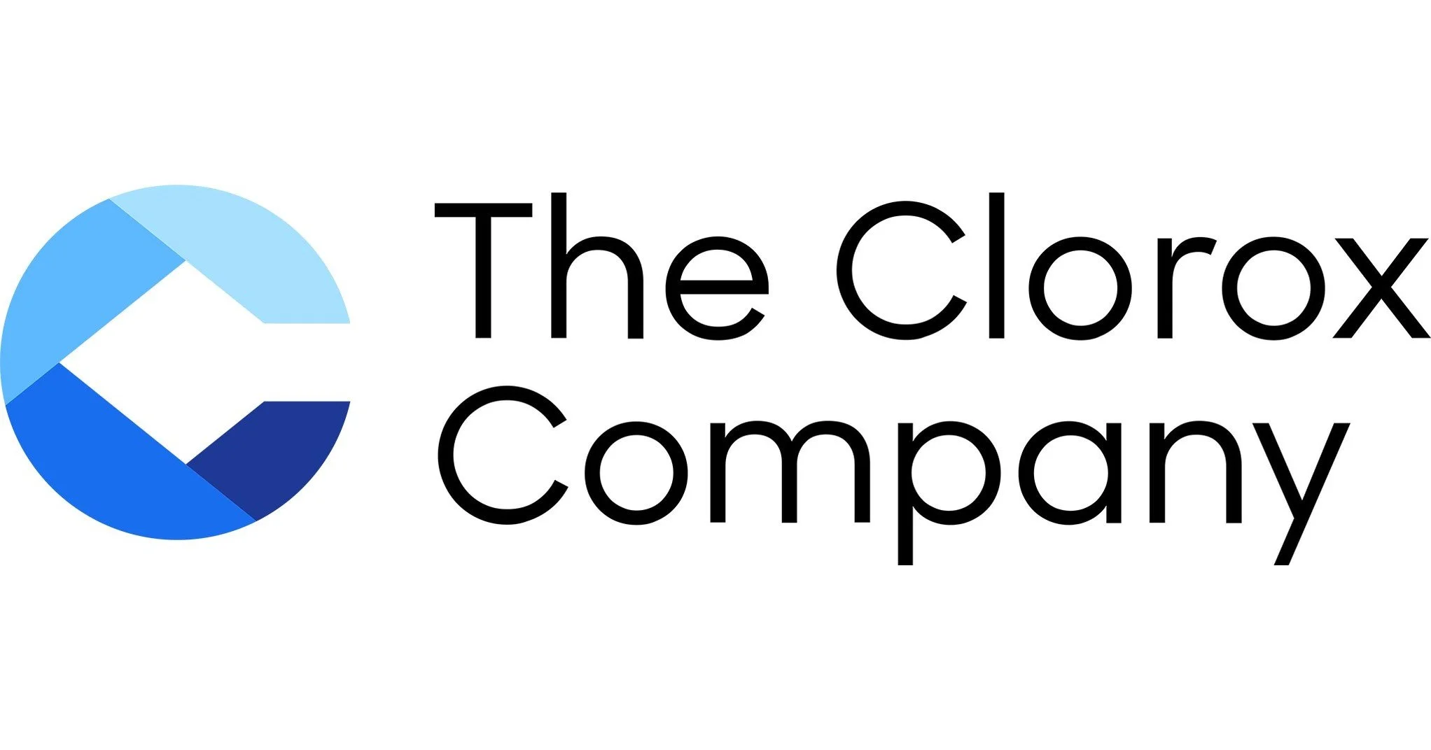 Logo of The Clorox Company with a stylized blue circular icon and black text.