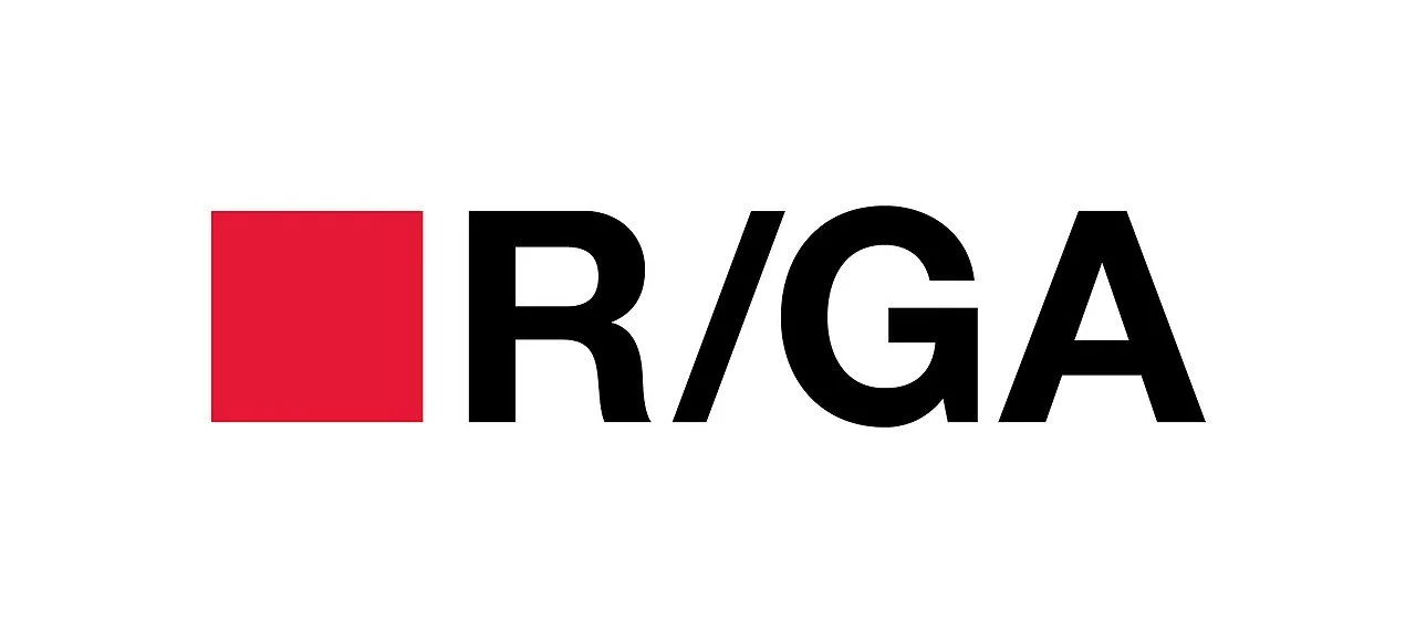 Red square followed by the text 'R/GA' in black.