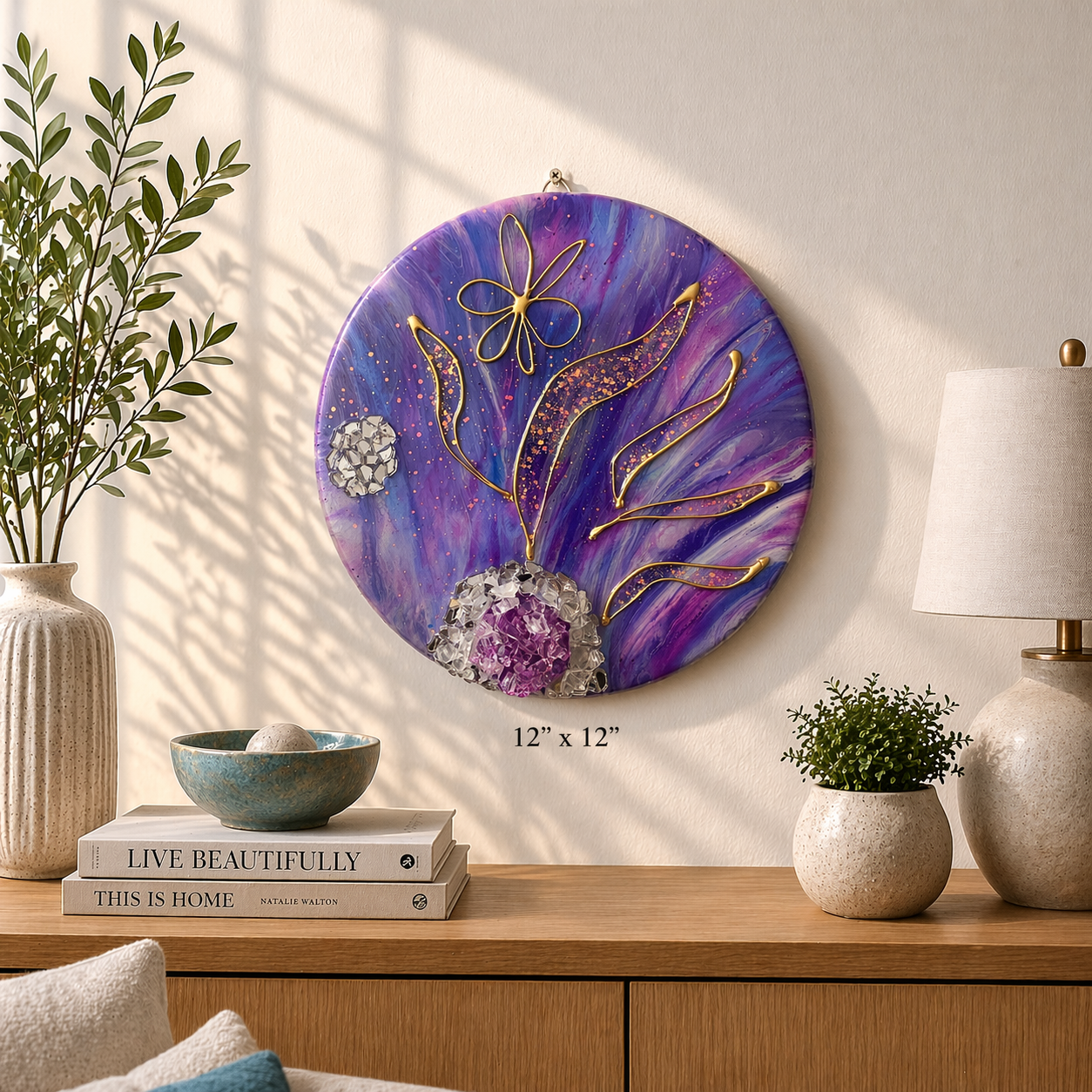 Bikini Bottom

This is a thick cut wood round with resin, fireglass and embellishments