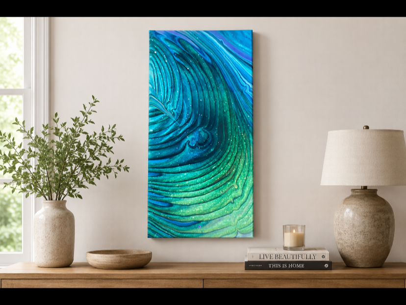 Waves of bioluminescense.