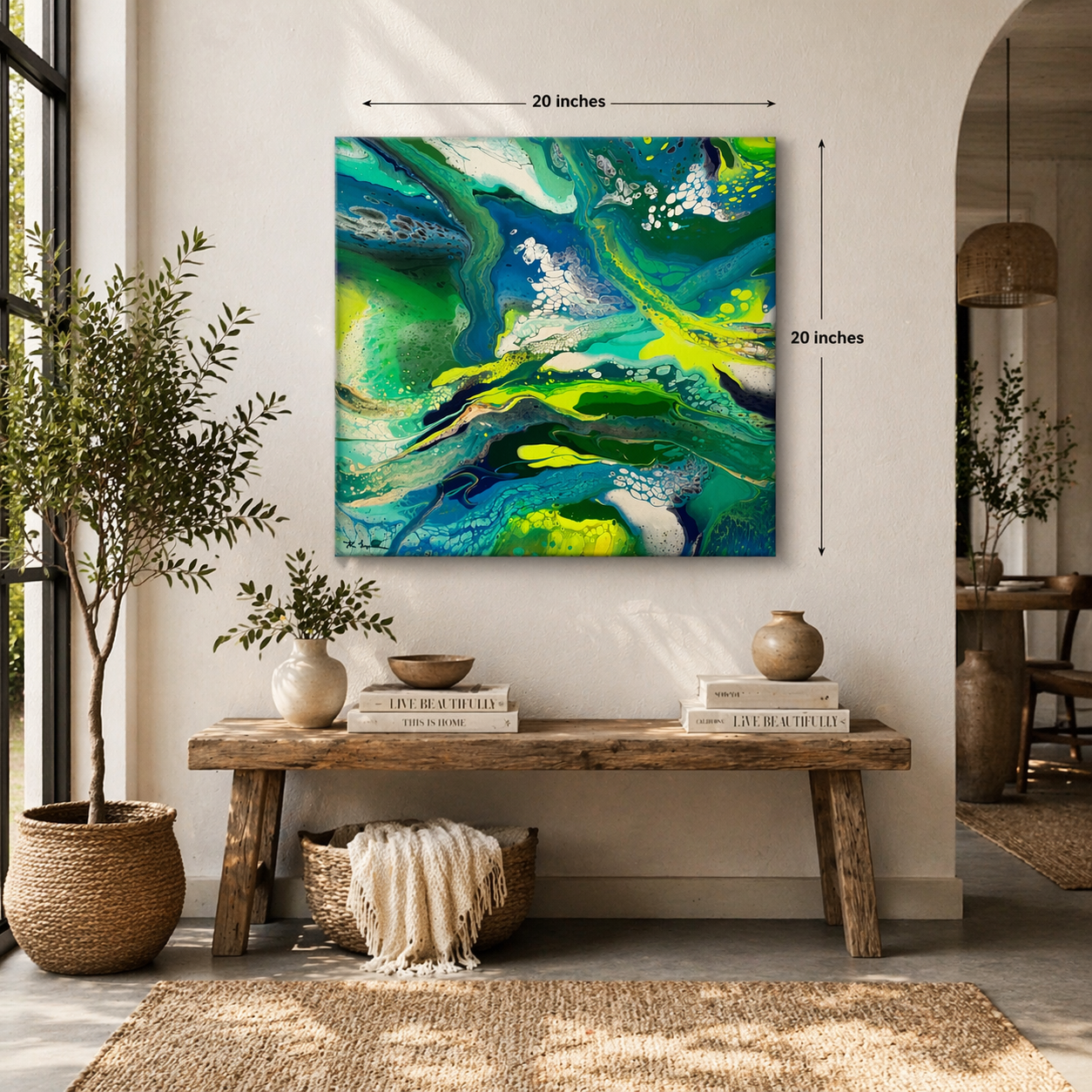 Flourish

This is a 20 inch by 20 inch acrylic painting on level 3 gallery wrapped canvas
