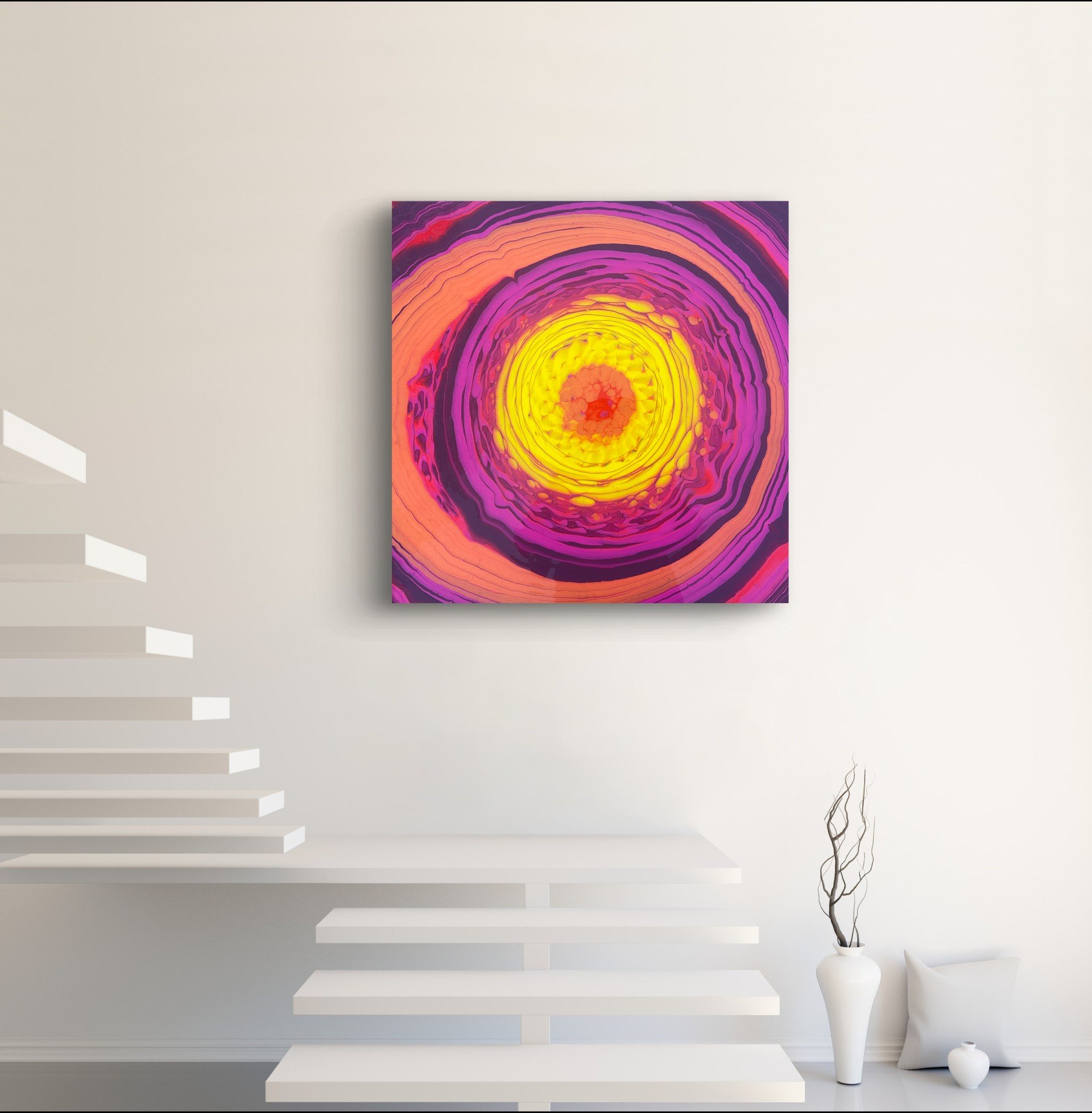 Radiance

This is a 20 by 20 canvas with acrylic paint and varnish. 