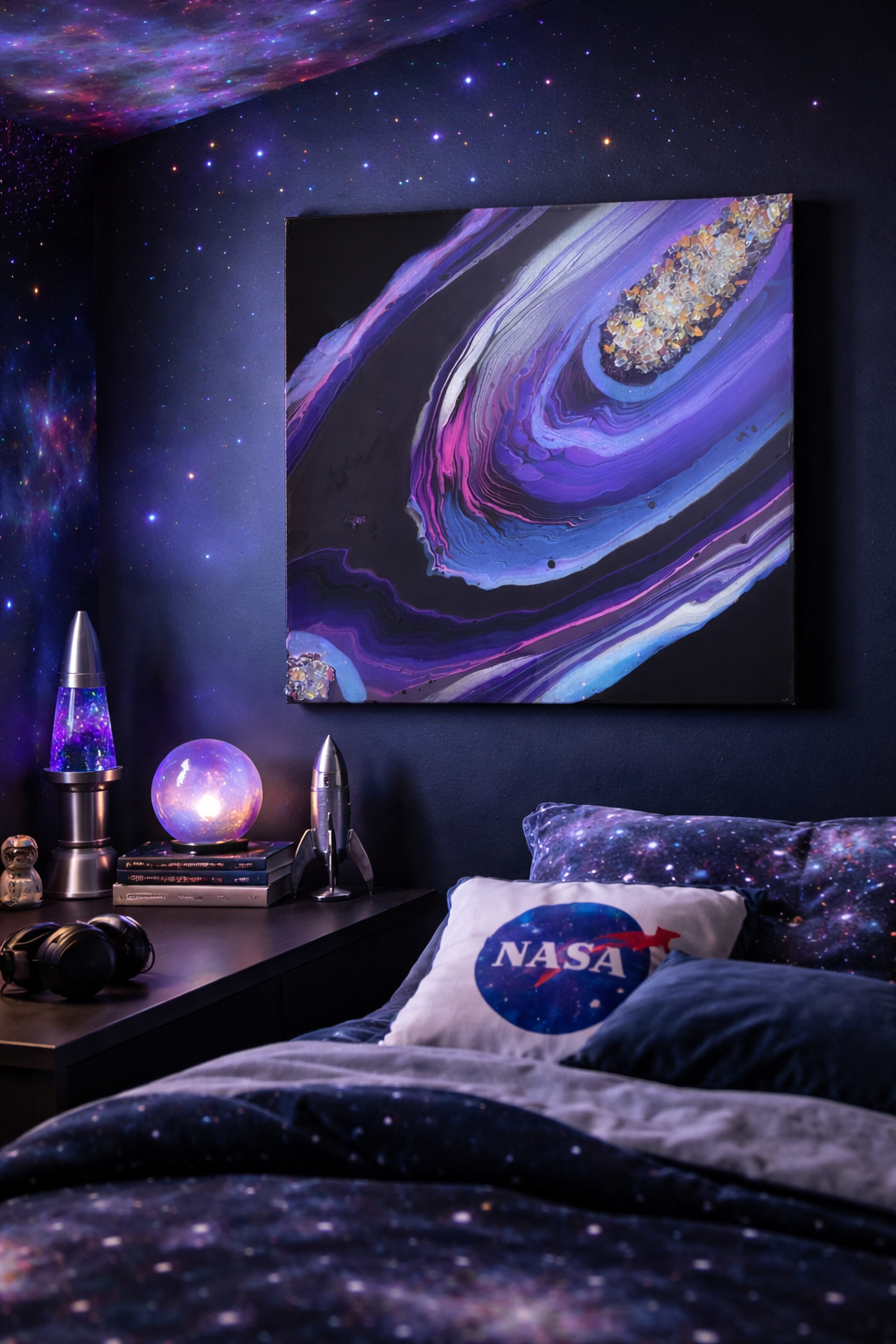 Sonic Comet

This is a 20 by 20 inch level 3 gallery wrapped canvas with acrylic paint, pigment, fireglass and resin. 

