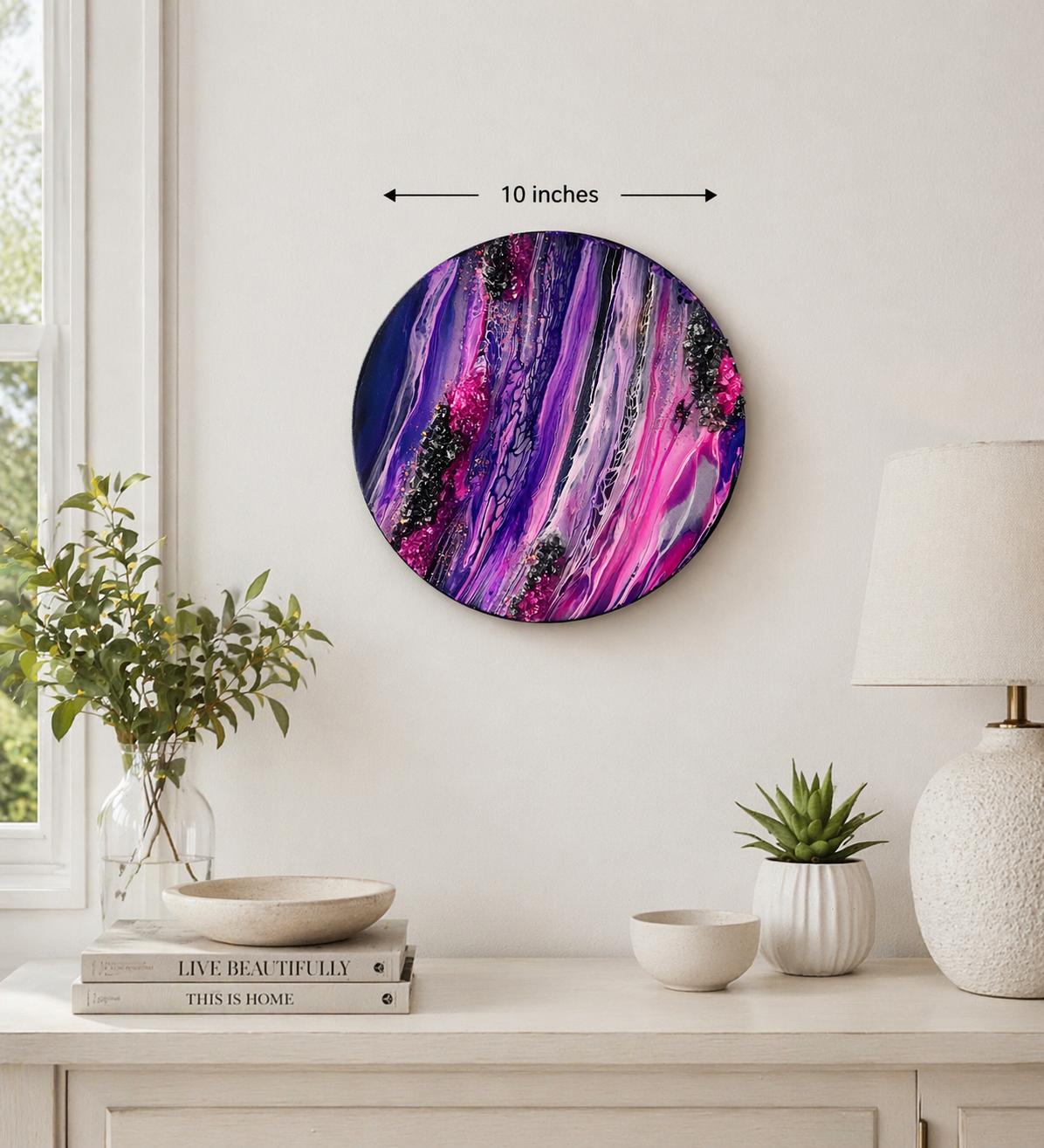 Dreams of Venus

This is a 12 inch canvas with acrylic paint, resin and fireglass.  