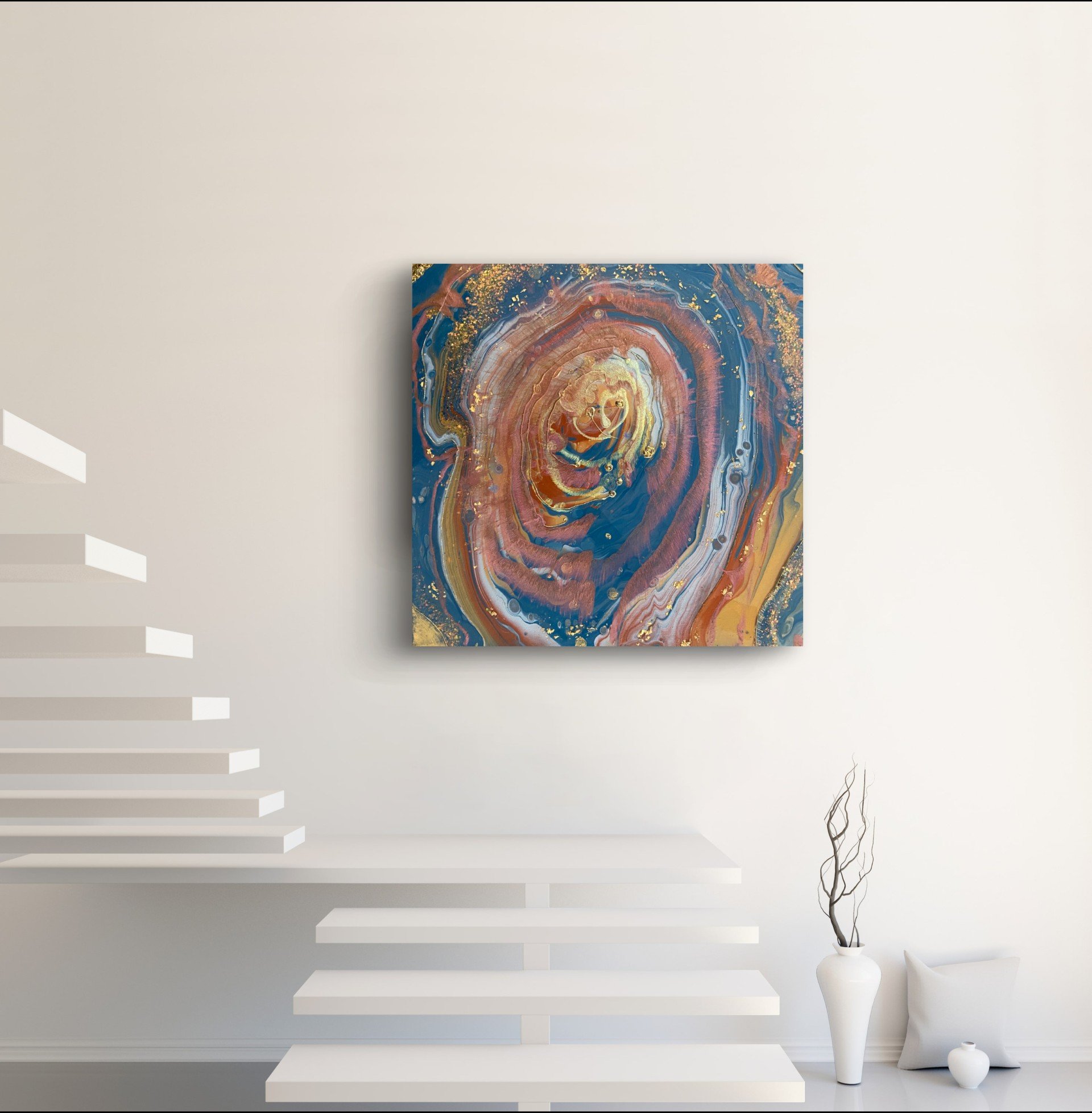 Exploding Halo

20 by 20 inch level 3 gallery wrapped canvas with acrylic, resin, mica, and relief.