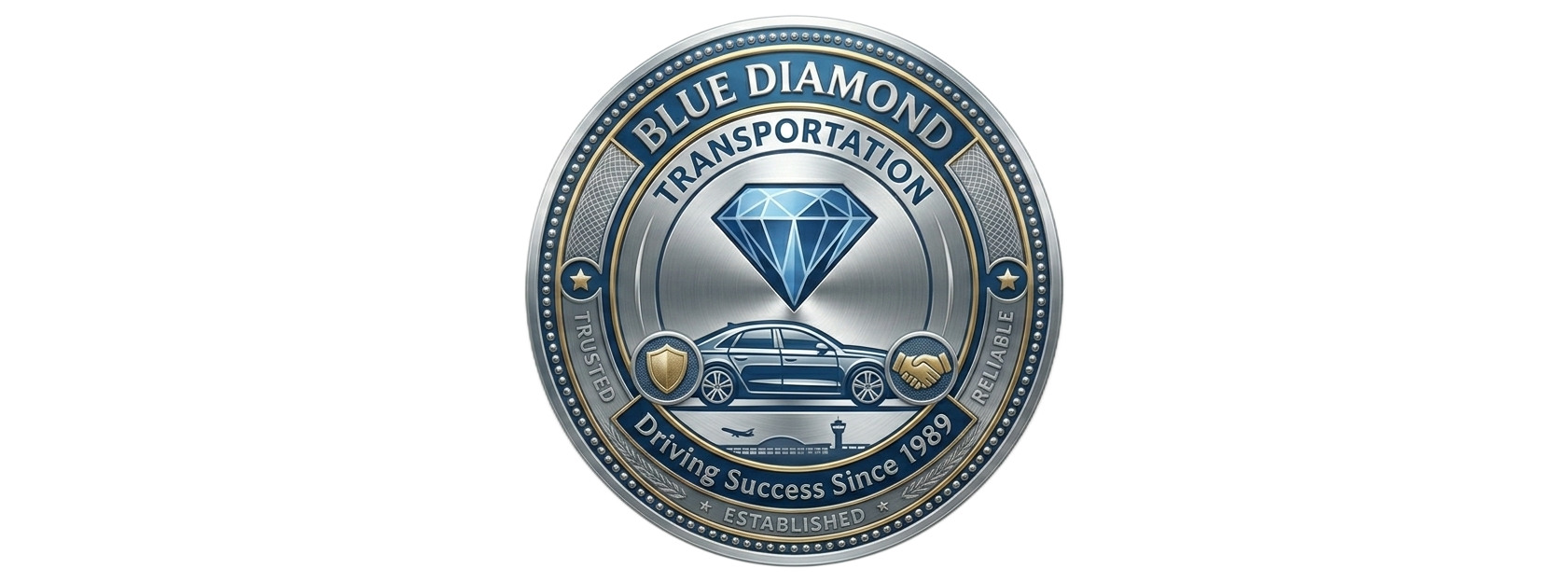 Blue Diamond Transportation 30 years of professional transportation experience badge