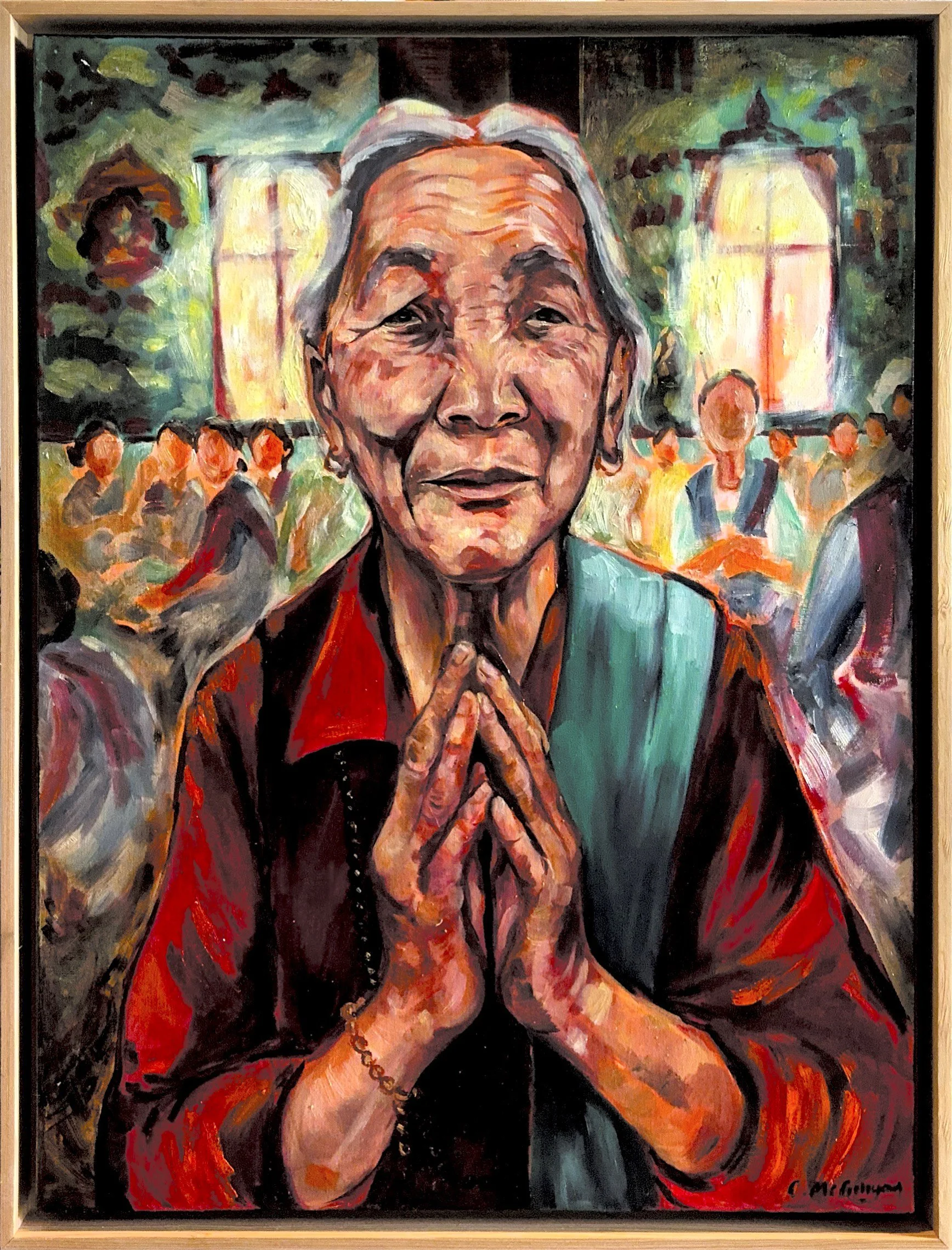 आशीर्वाद Blessing  Oil on Canvas  60 x 80 cm