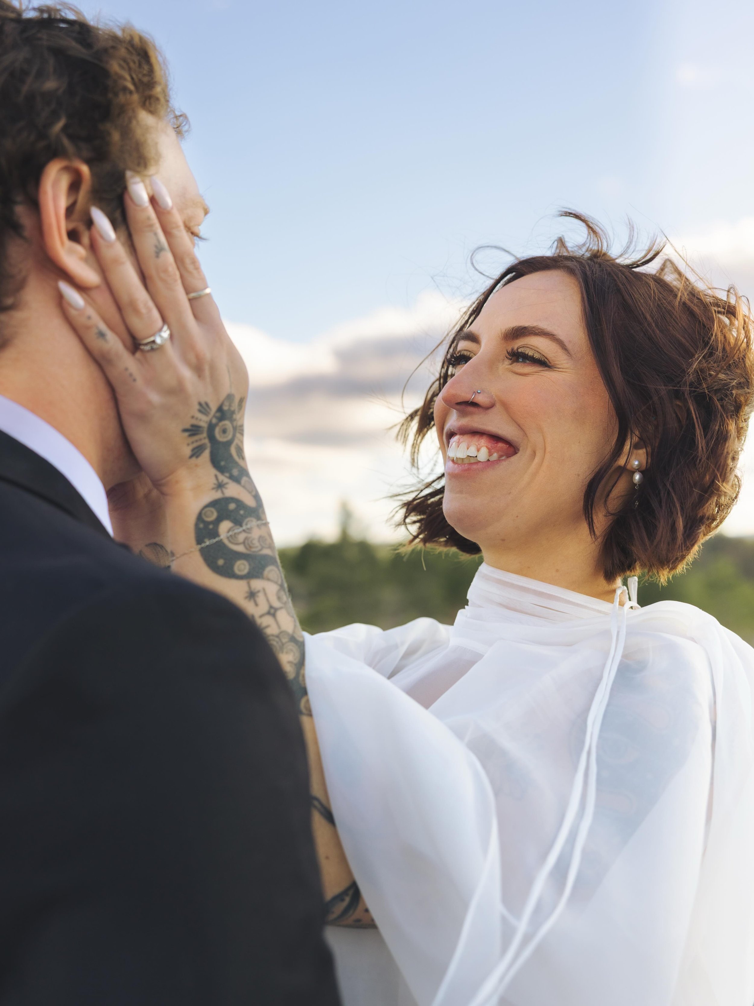 I&rsquo;m still thinking about Tyler and Rowan&rsquo;s wedding day, literally the sweetest day and we were gifted the most beautiful Central Oregon spring weather with the best light. The friends and family that gathered around them brought the most 