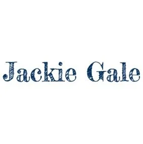Text that reads "Jackie Gale" in blue font.