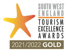 South West England Tourism Excellence Awards 2021/2022 Gold badge.