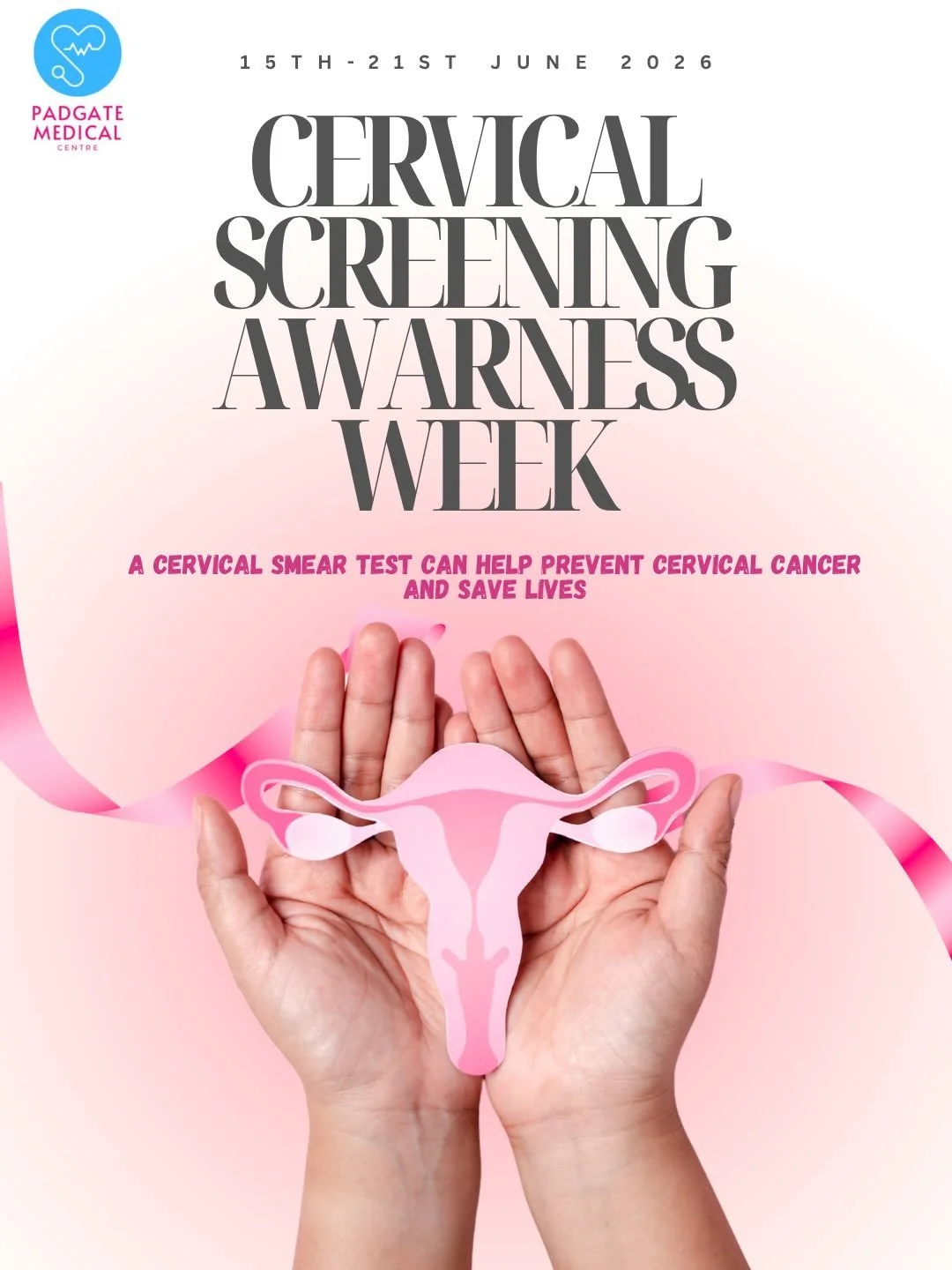 🌸 It&rsquo;s Cervical Screening Awareness Week 🌸

A cervical screening (smear test) helps prevent cervical cancer by detecting changes before they become a problem. If you&rsquo;ve been invited, don&rsquo;t put it off &ndash; screening saves lives.