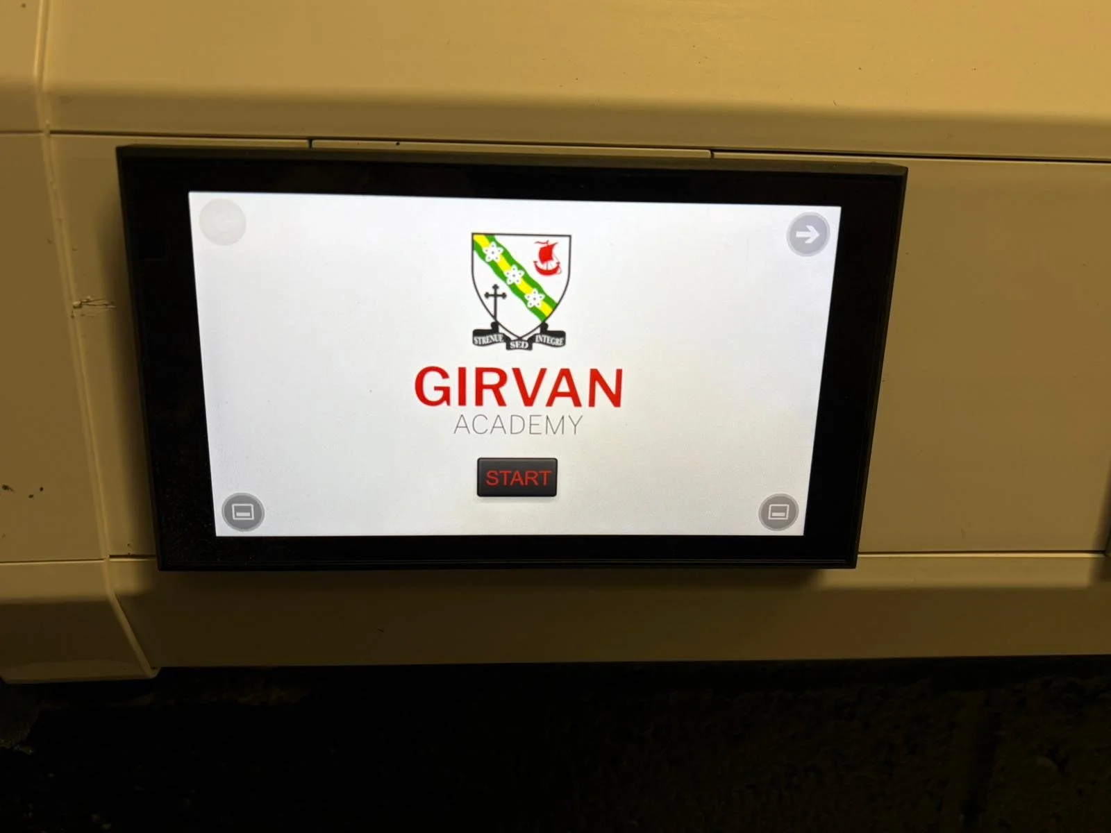 Touchscreen display for Girvan Academy