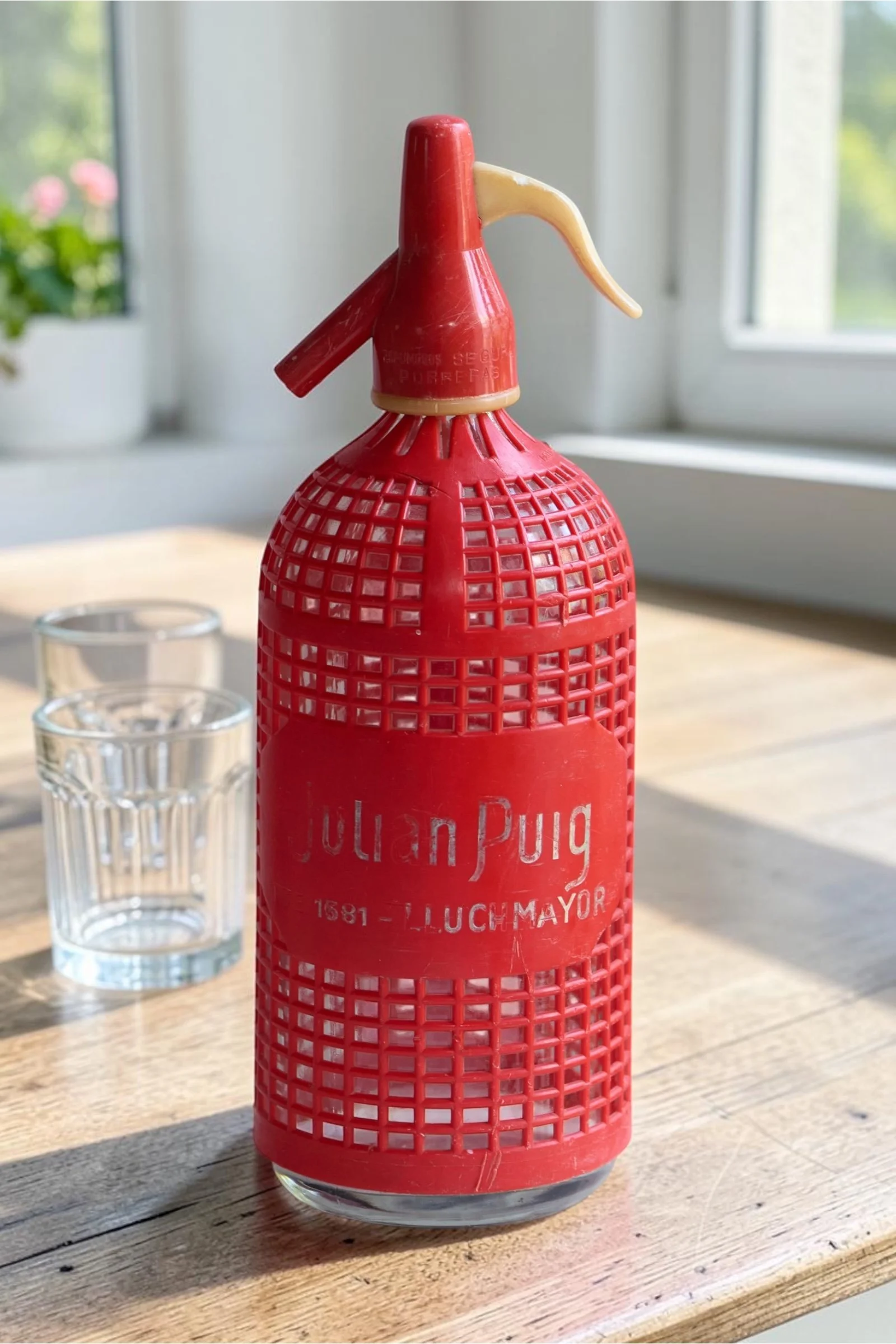 Vintage Soda Syphon Red.JPG