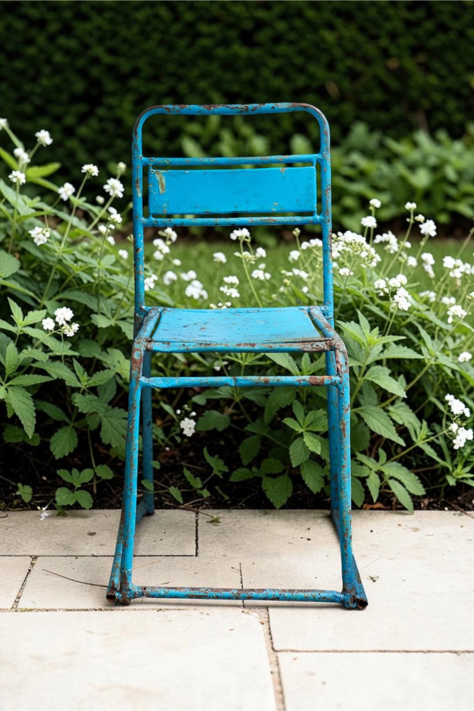 Old Indian Metal Blue Chair 3.JPG