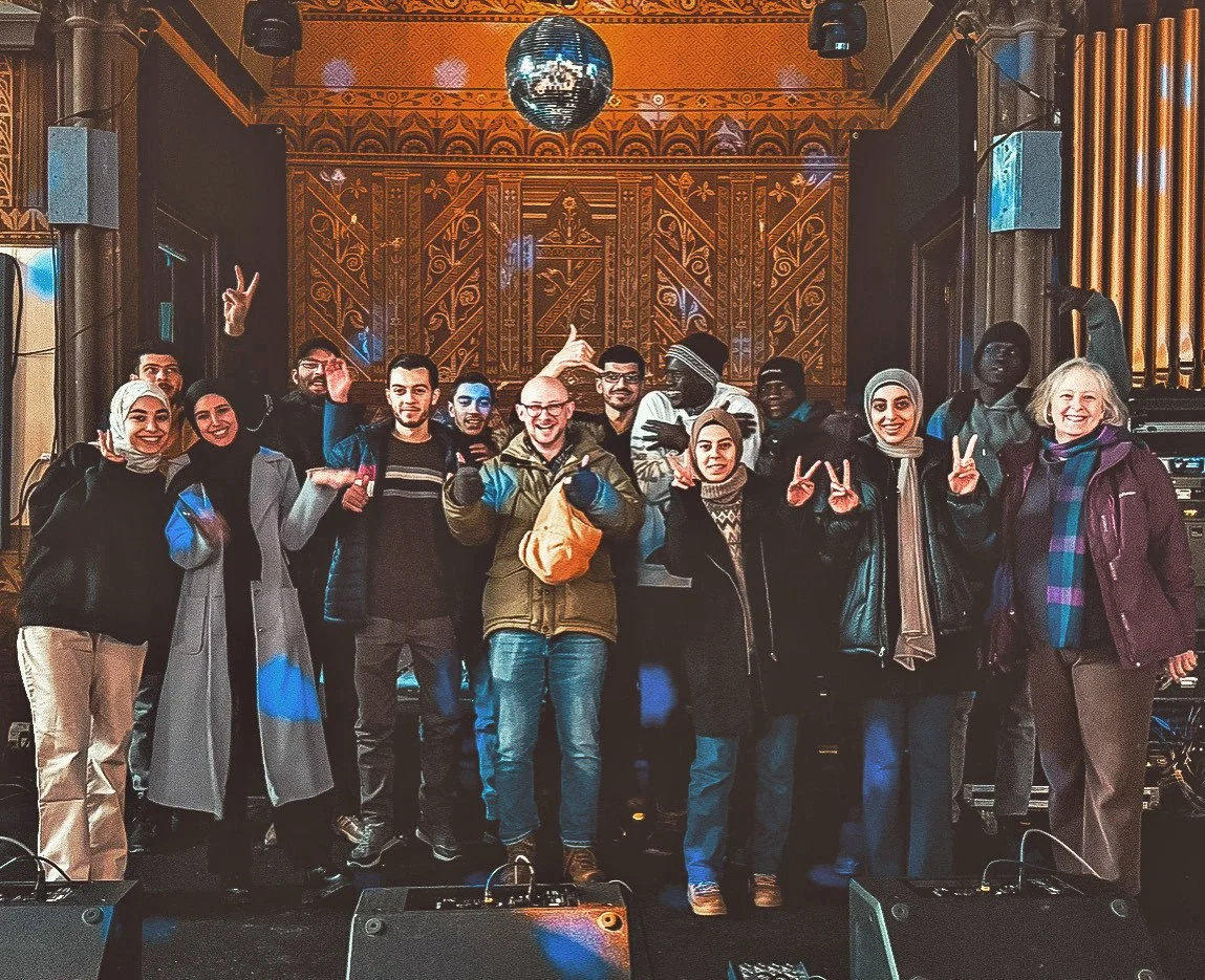 Students visiting Brattleboro, Vermont, before attending universities in the United States