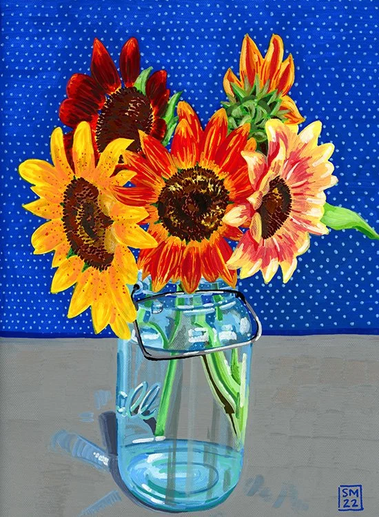 Jar of Sunflowers