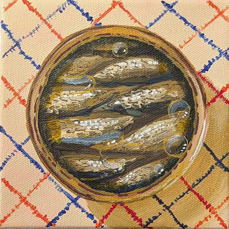 Sardines with your Mother 6x6"