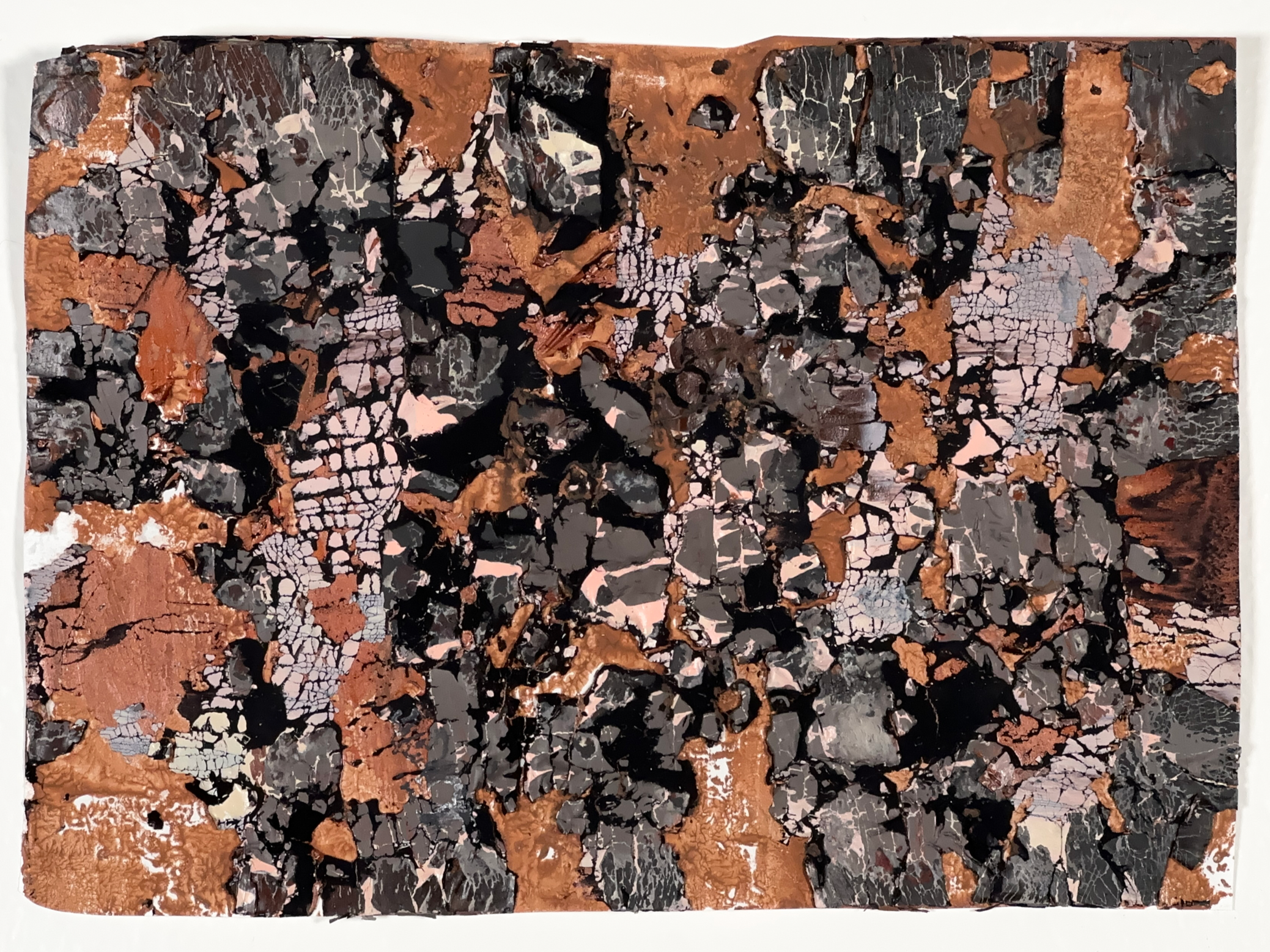 Against The Grain,
2023,
Layered acrylic on paper,
5 x 7 inches