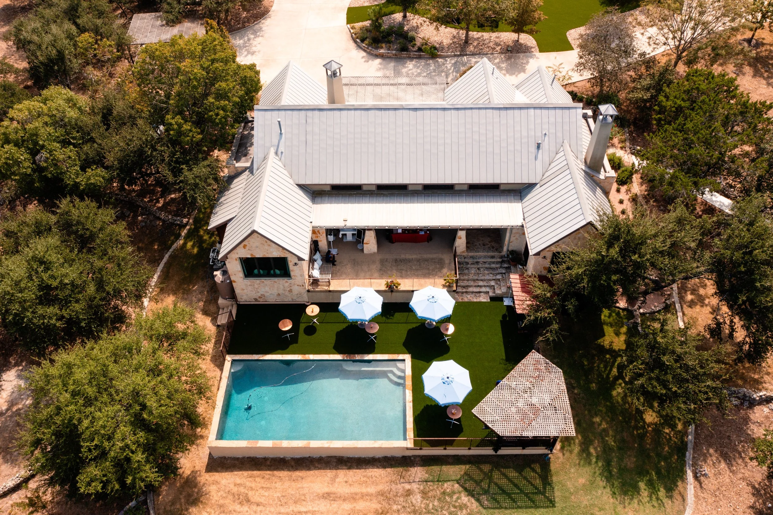 Woven House Back Patio