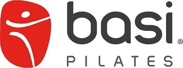 Logo of Basi Pilates featuring a stylized figure within a red oval and the words 'basi PILATES'.