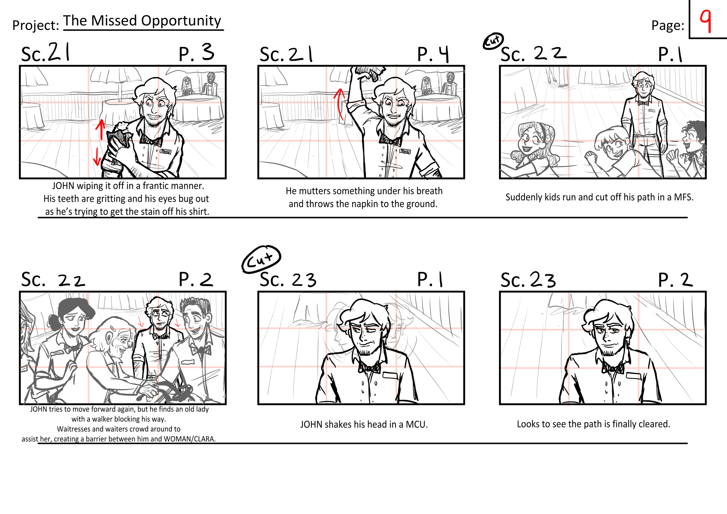 The Missed Opportunity Page 9//  Program: Clip Studio Paint Ex//  Year: 2025