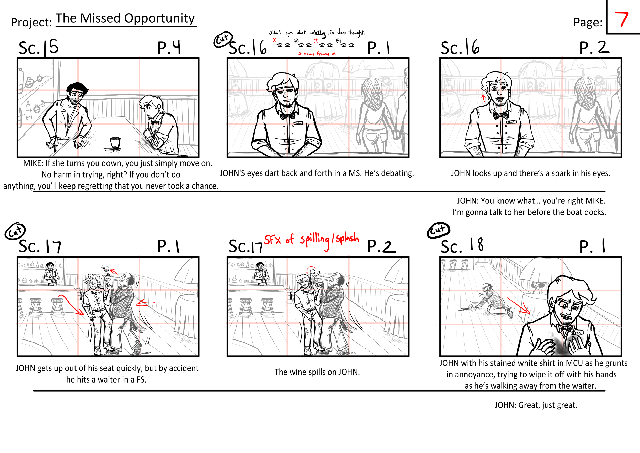 The Missed Opportunity Page 7//  Program: Clip Studio Paint Ex//  Year: 2025