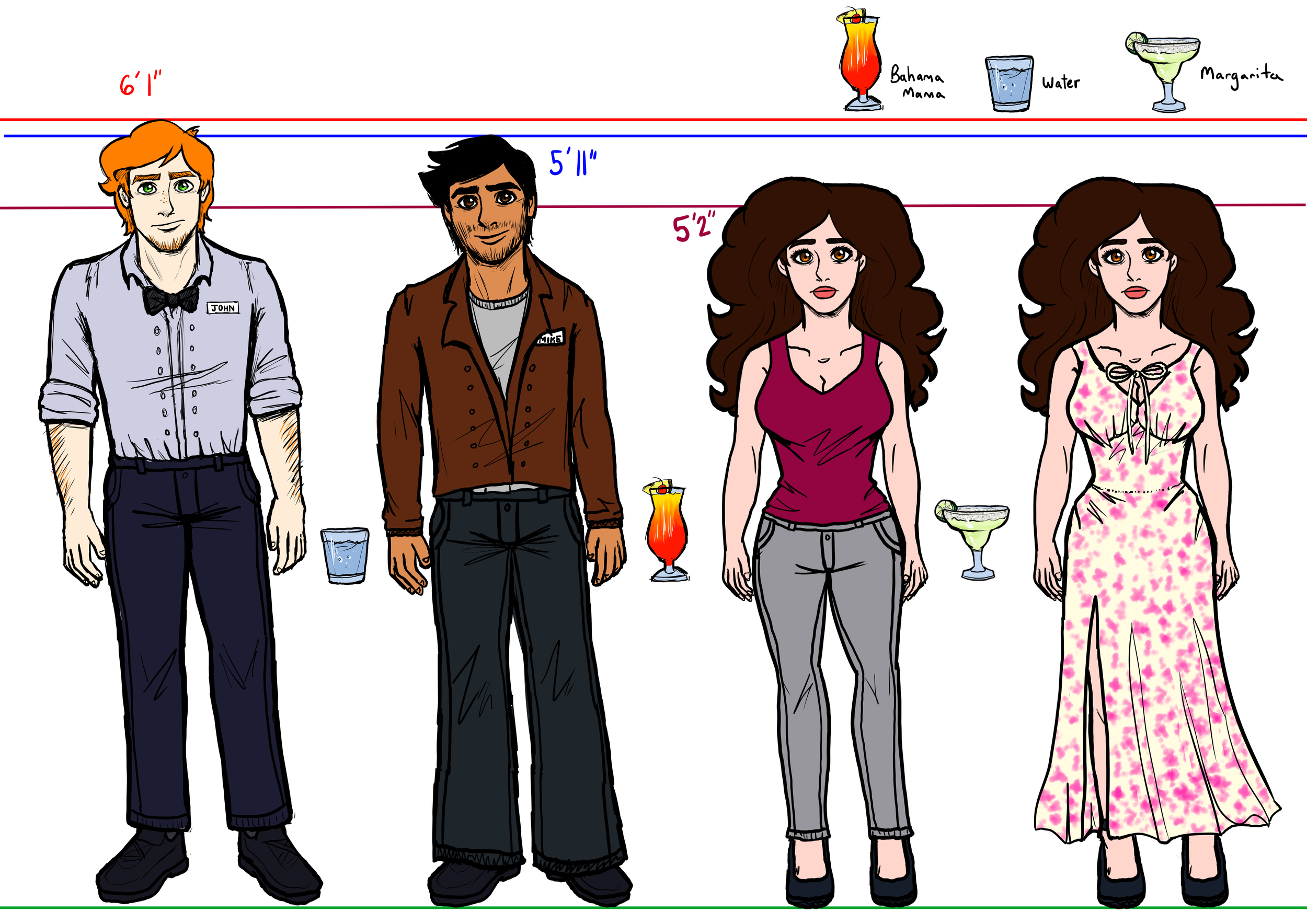 The Missed Opportunity Character Sheet//  Program: Clip Studio Paint Ex//  Year: 2025