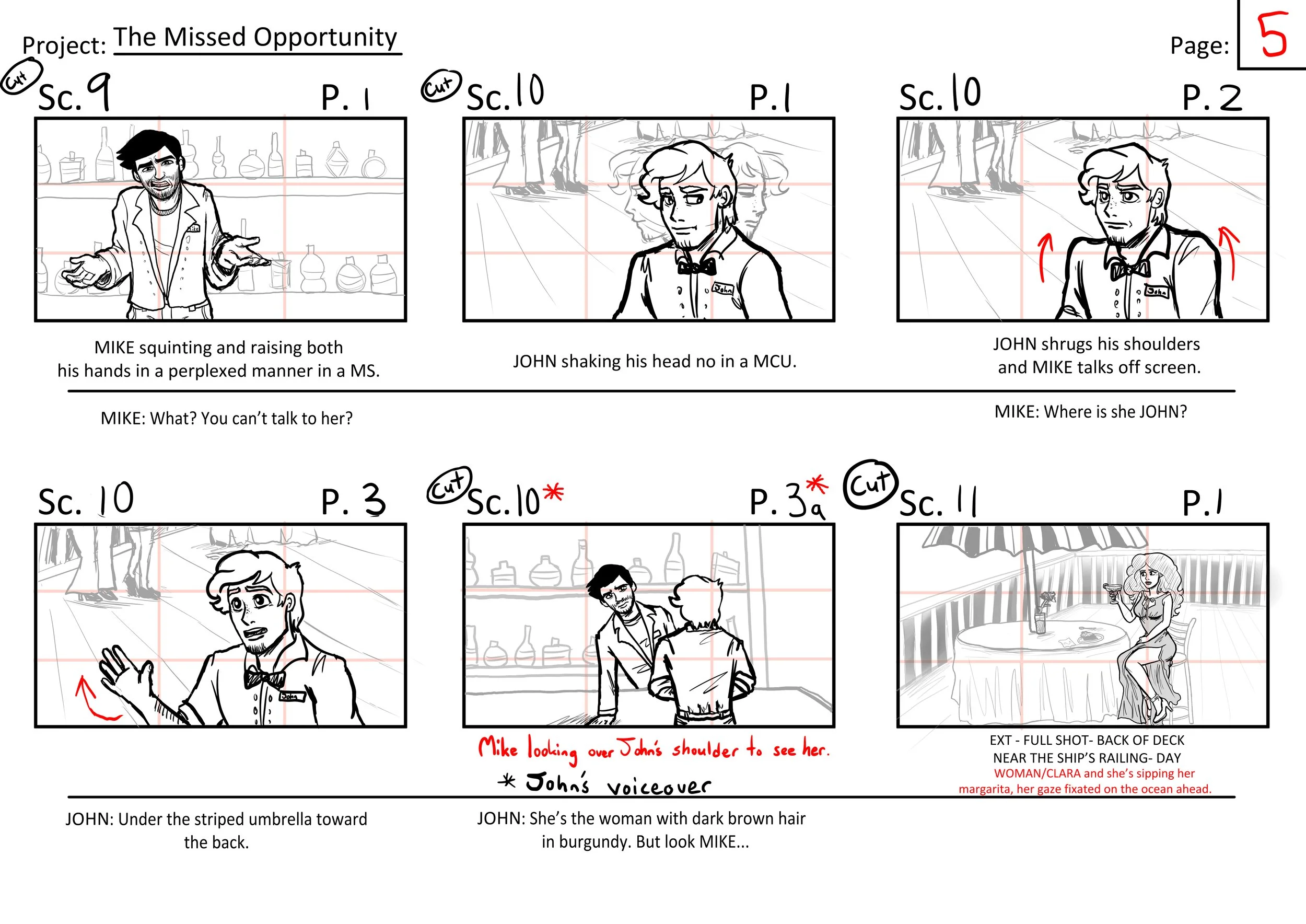 The Missed Opportunity Page 5//  Program: Clip Studio Paint Ex//  Year: 2025