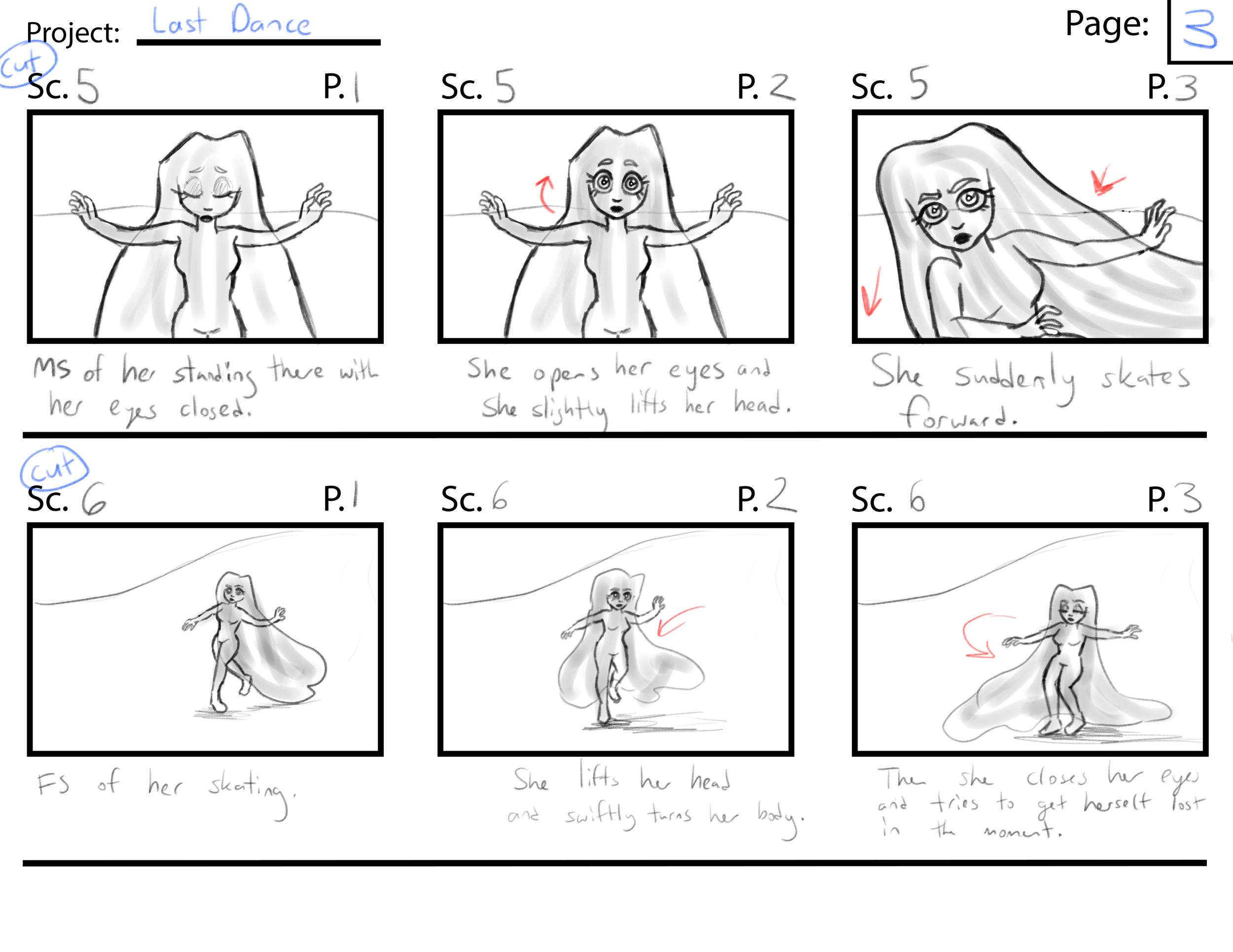 Last Dance Page 3//  Program: Clip Studio Paint Ex//  Year: 2026