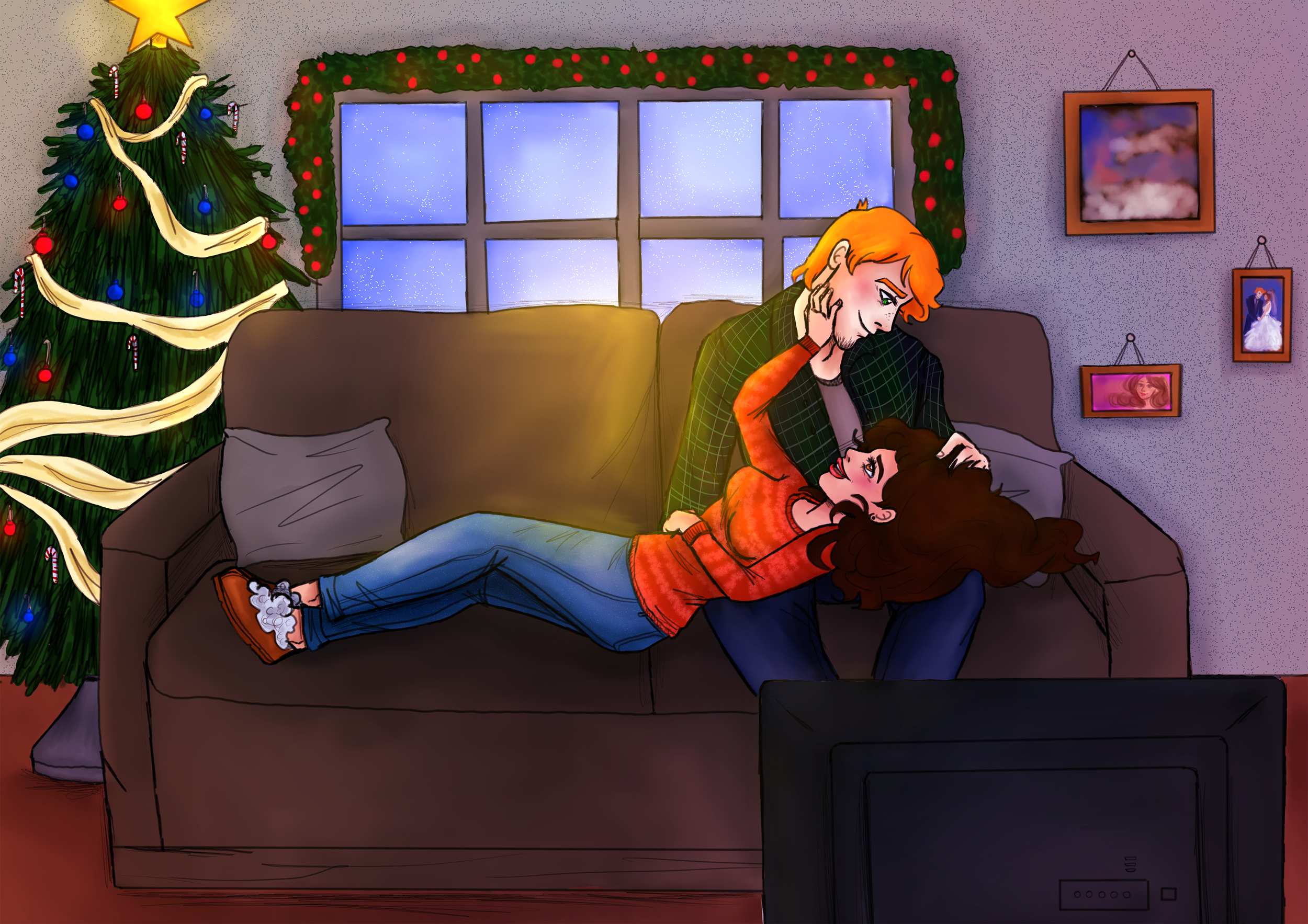 Before a Blue Christmas//  Program: Clip Studio Paint Ex//  Year: 2024