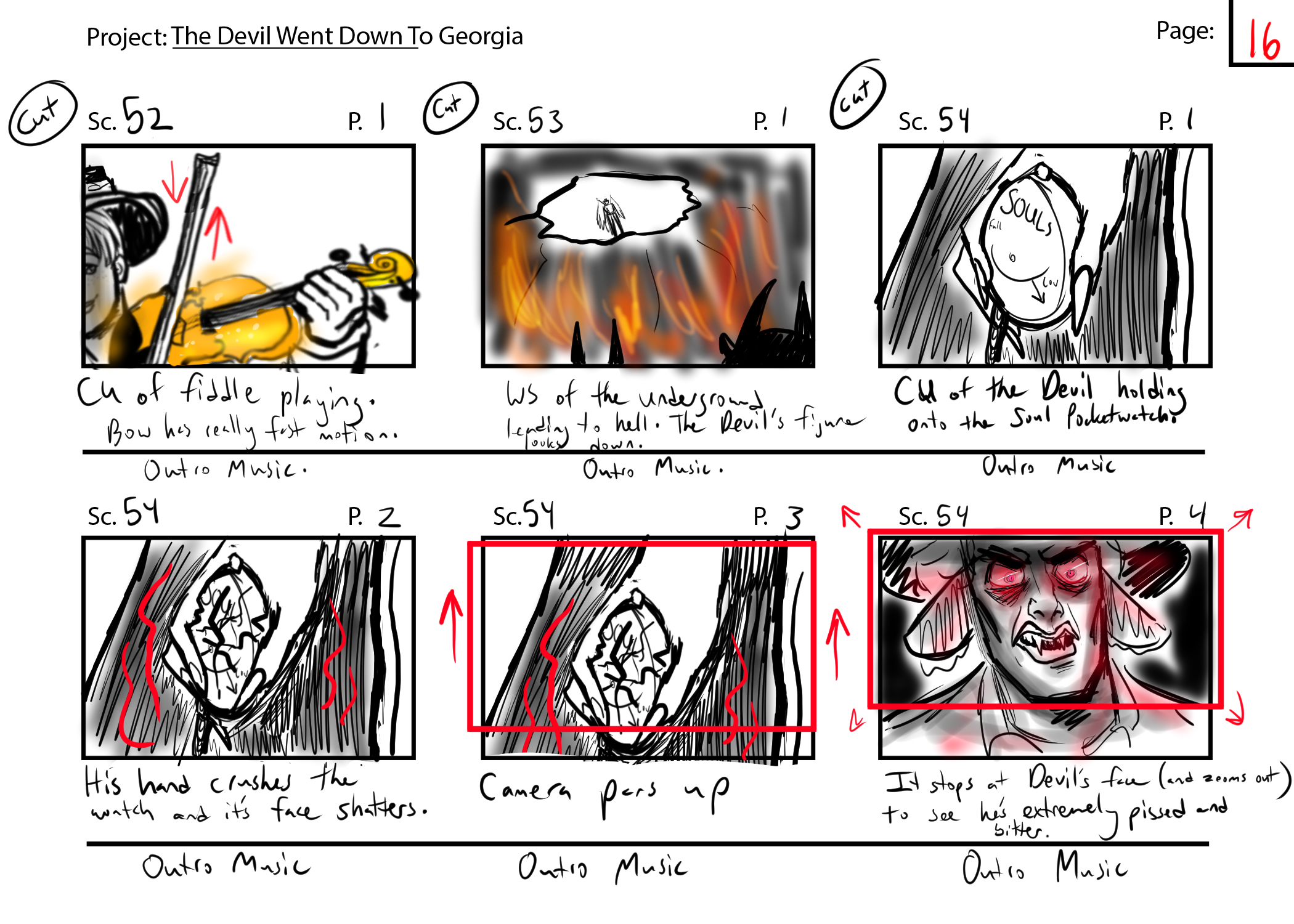The Devil Went Down to Georgia Page 16//  Program: Clip Studio Paint Ex//  Year: 2025