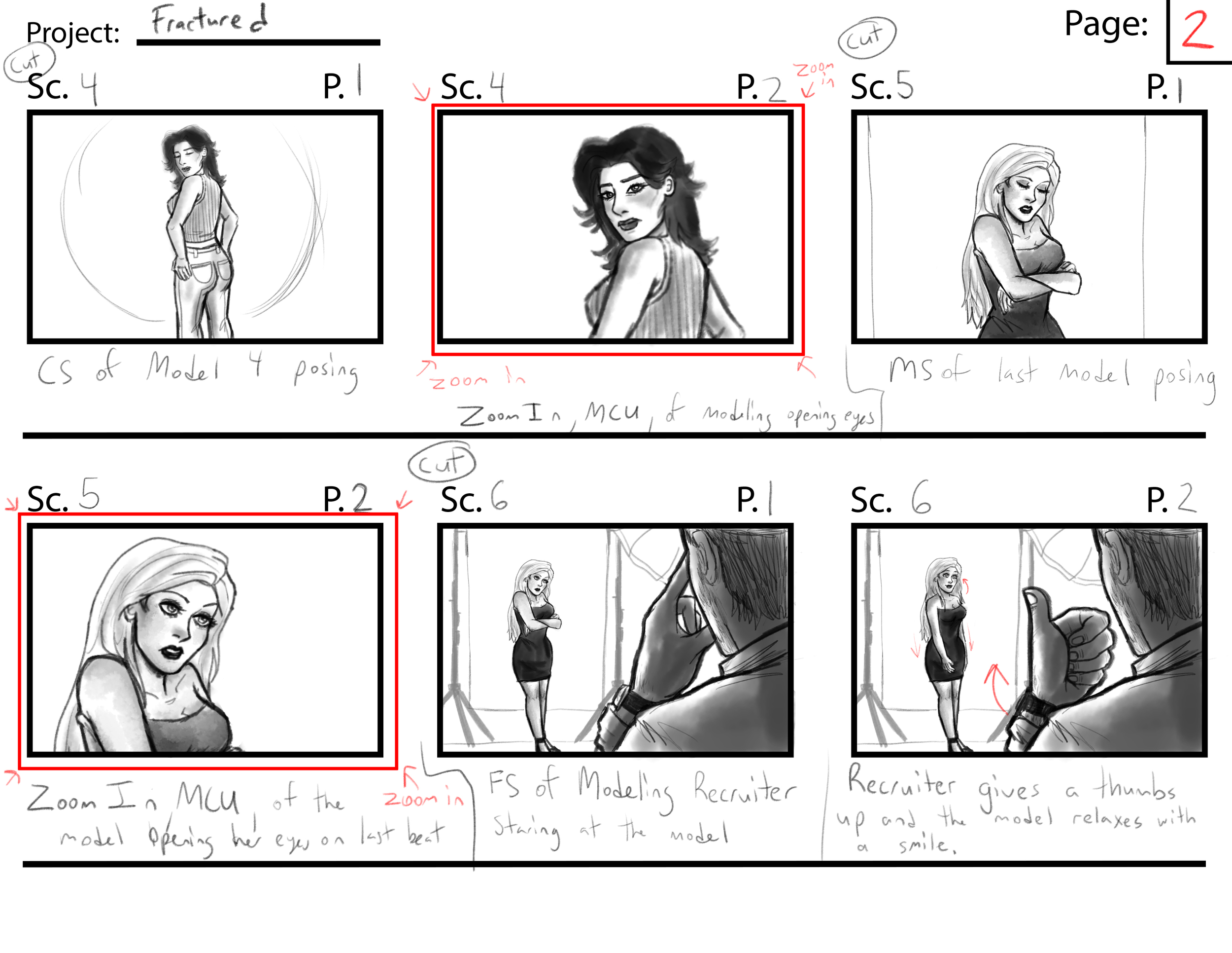 Fractured Page 2//  Program: Clip Studio Paint Ex//  Year: 2026