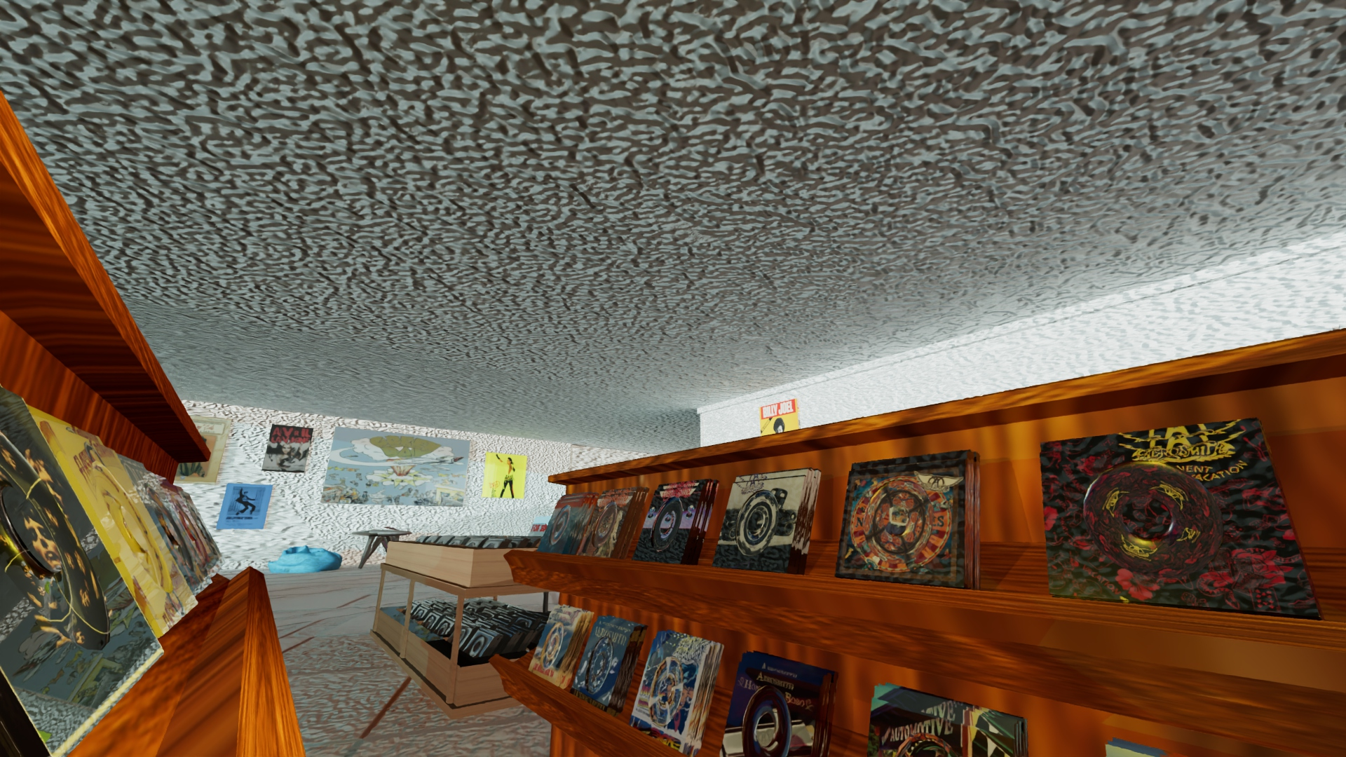 Afternoon Shot of Record Store//  Program: Autodesk Maya//  Year: 2025