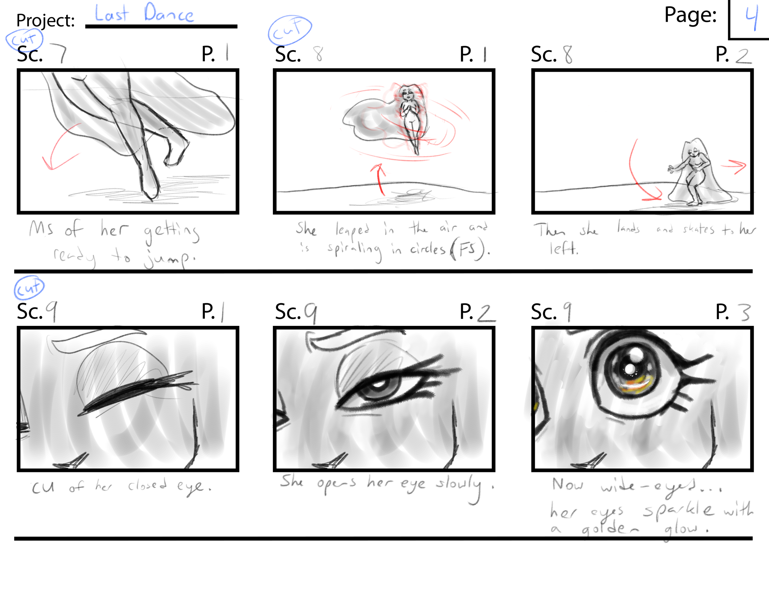Last Dance Page 4//  Program: Clip Studio Paint Ex//  Year: 2026