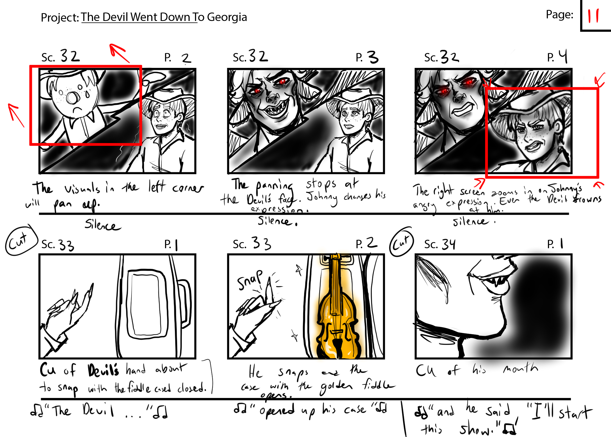 The Devil Went Down to Georgia Page 11//  Program: Clip Studio Paint Ex//  Year: 2025