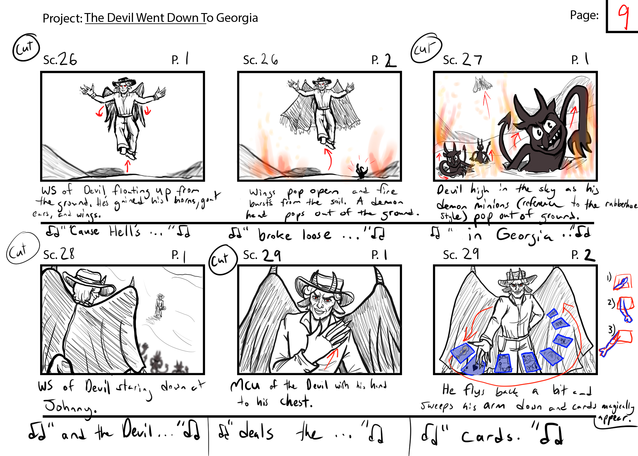 The Devil Went Down to Georgia Page 9//  Program: Clip Studio Paint Ex//  Year: 2025