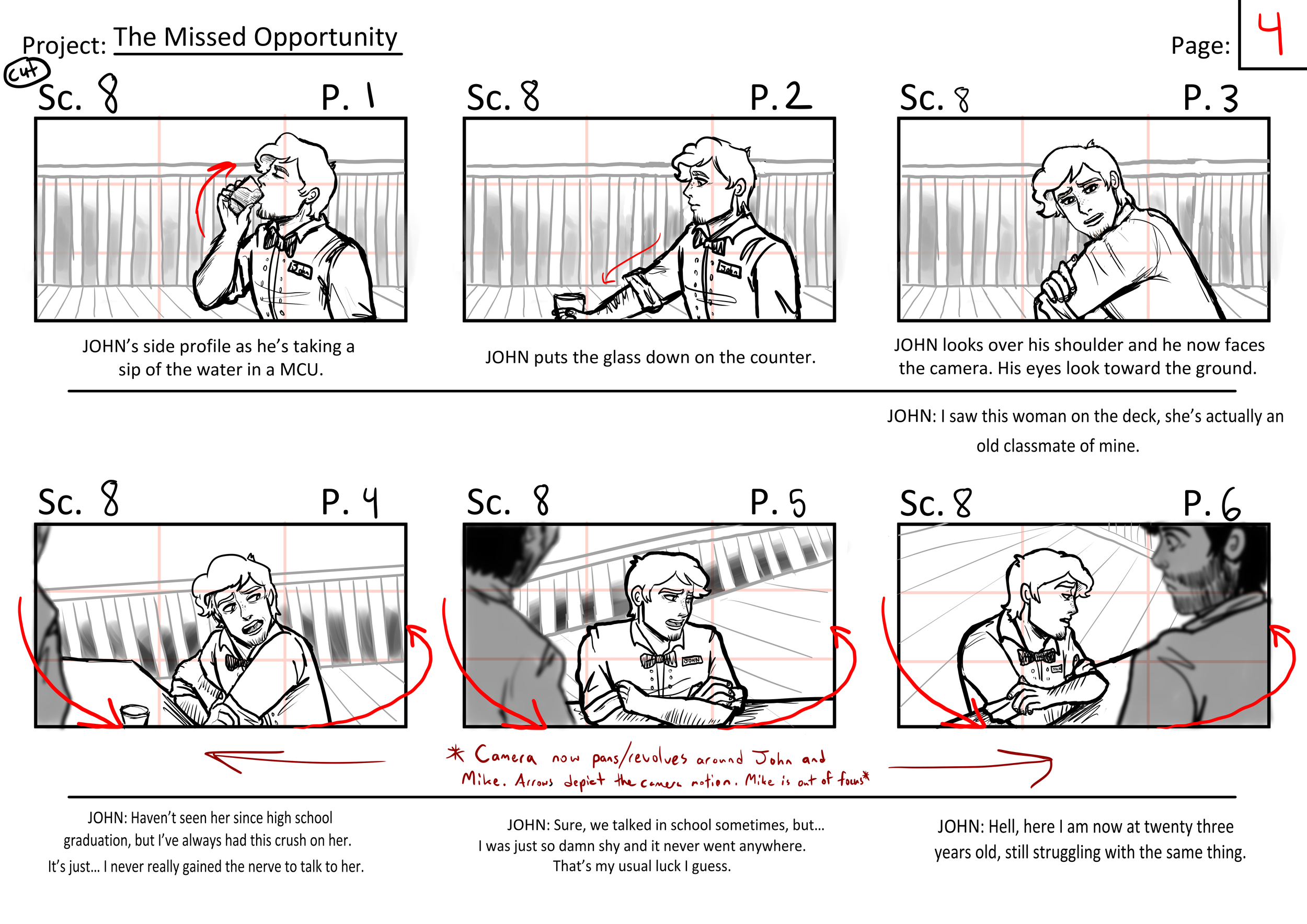The Missed Opportunity Page 4//  Program: Clip Studio Paint Ex//  Year: 2025