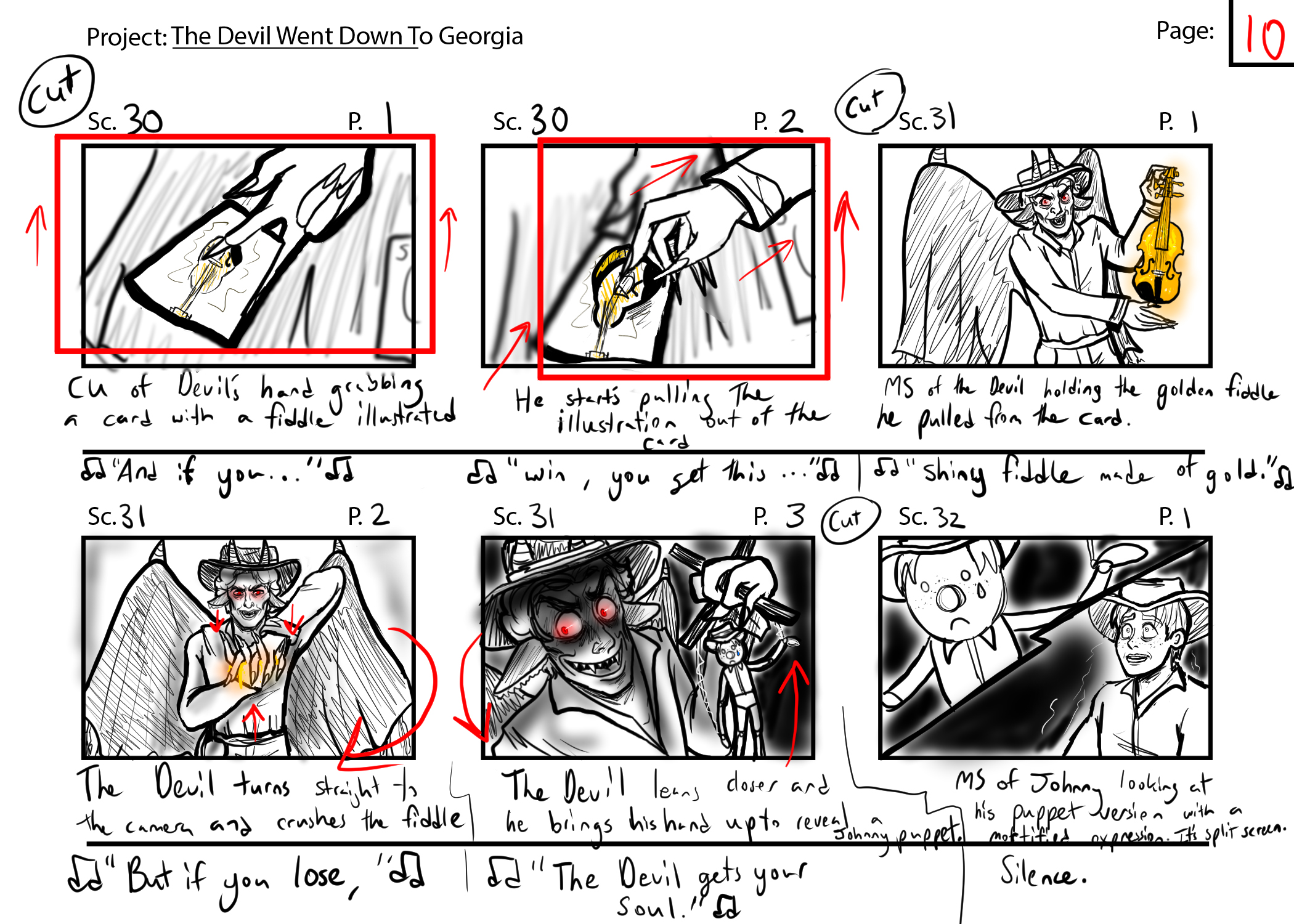 The Devil Went Down to Georgia Page 10//  Program: Clip Studio Paint Ex//  Year: 2025