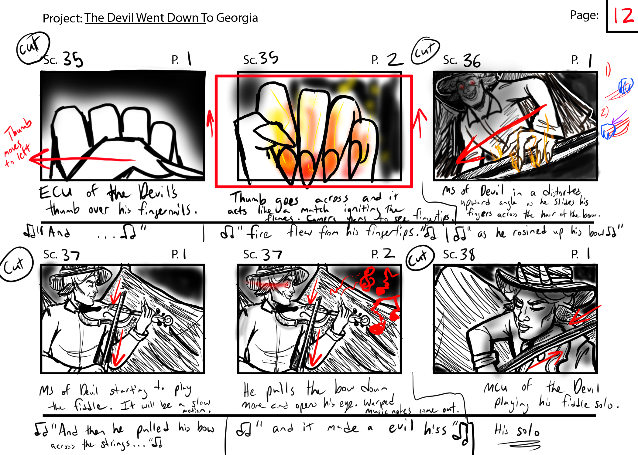 The Devil Went Down to Georgia Page 12//  Program: Clip Studio Paint Ex//  Year: 2025