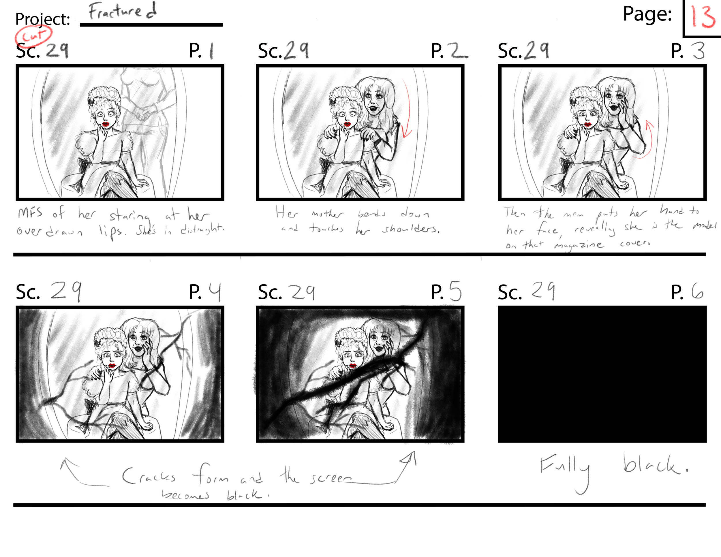 Fractured Page 13//  Program: Clip Studio Paint Ex//  Year: 2026