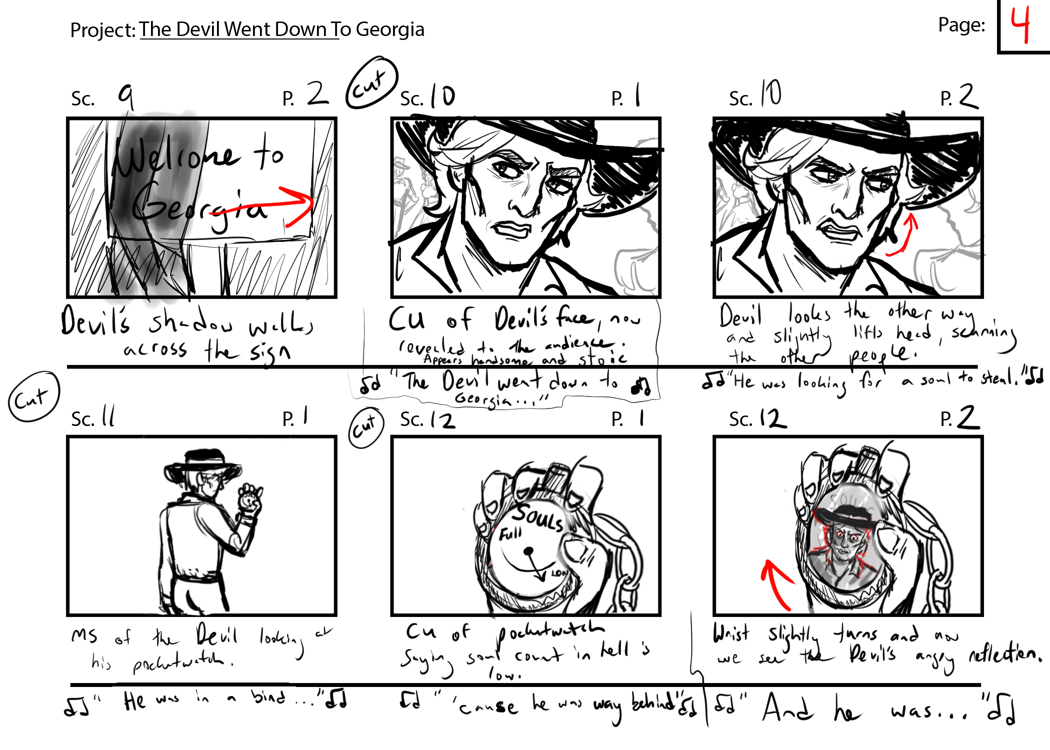 The Devil Went Down to Georgia Page 4//  Program: Clip Studio Paint Ex//  Year: 2025
