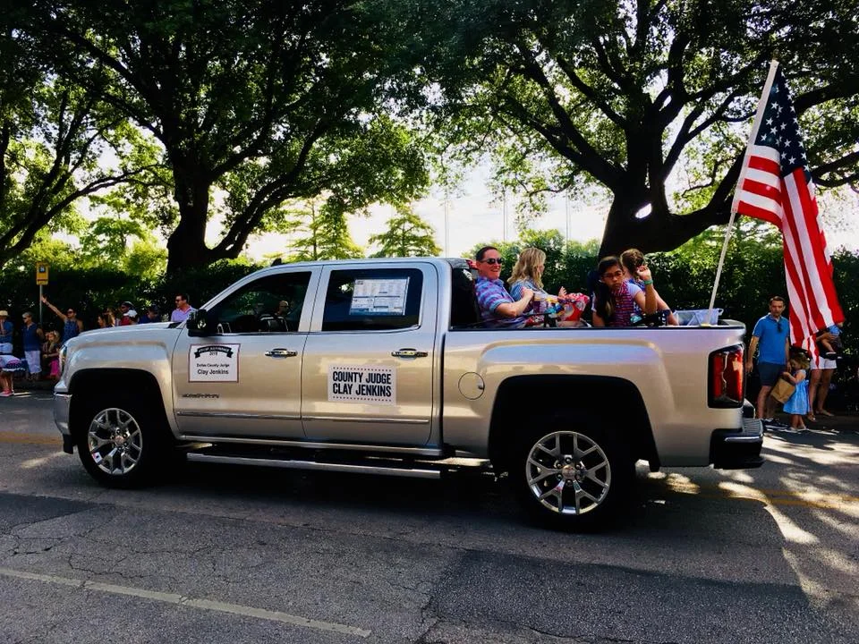 Clay Jenkins in the Park Cities July 4th Parade (Copy)