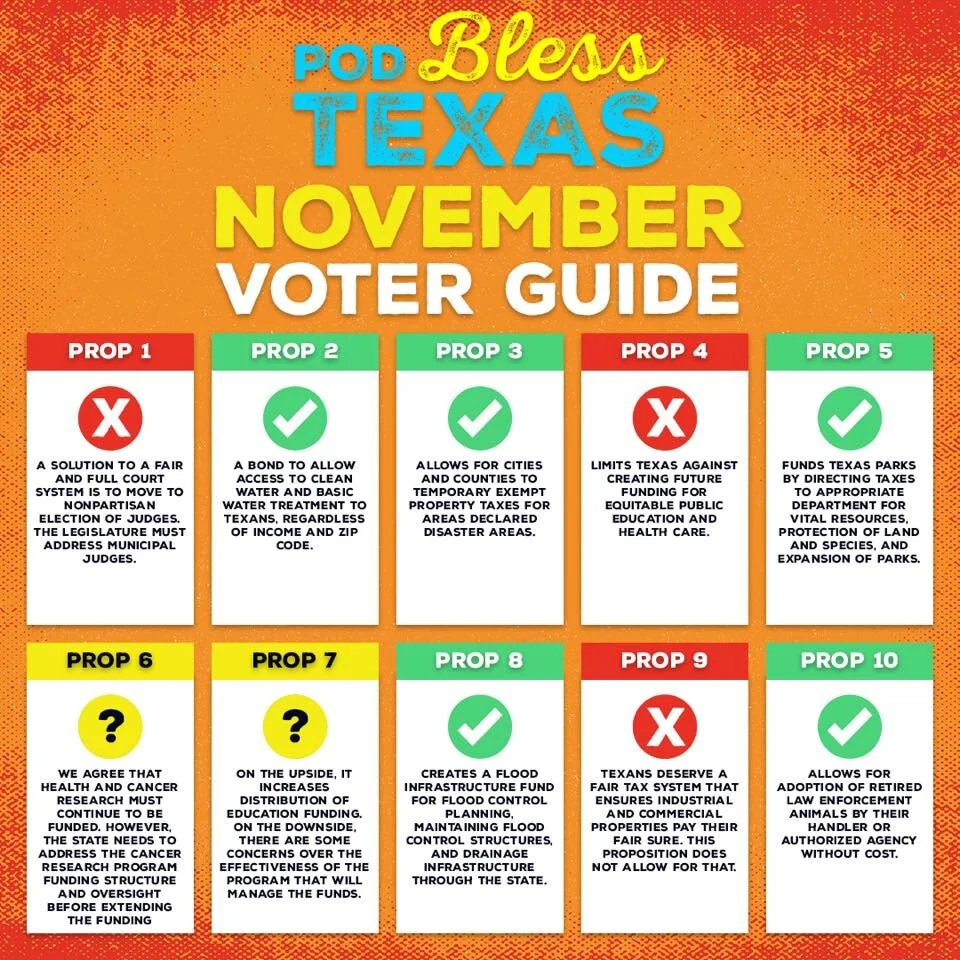 Pod Bless Texas Ballot Measure Guide