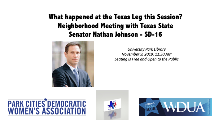 Neighborhood Meeting with Texas Senator Nathan Johnson