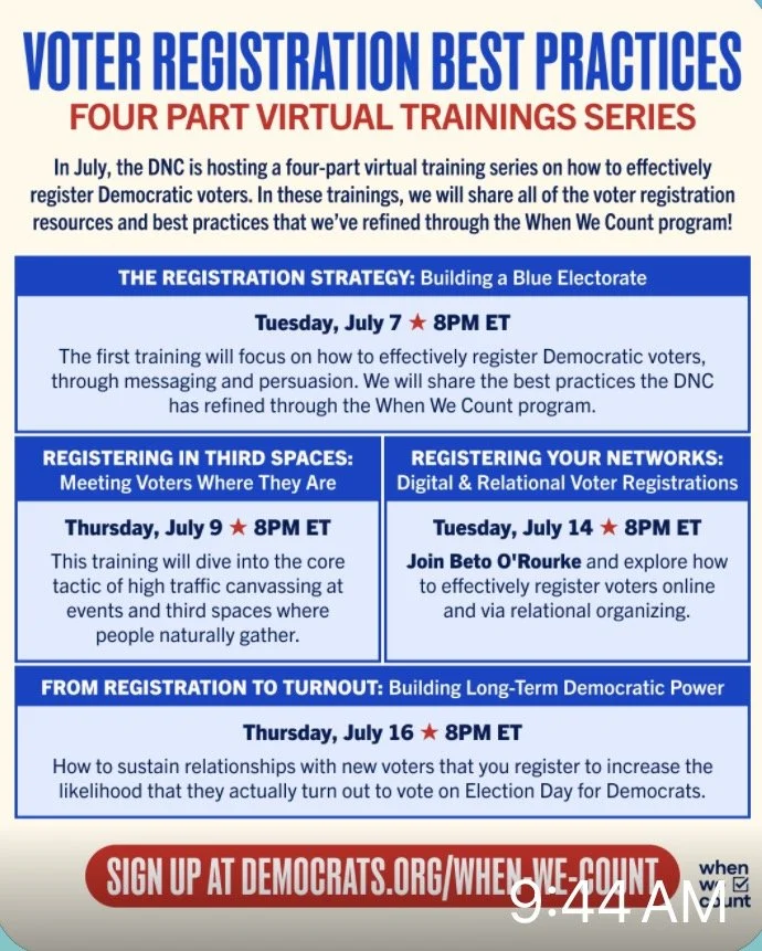 Building a Blue Election Registration Strategy